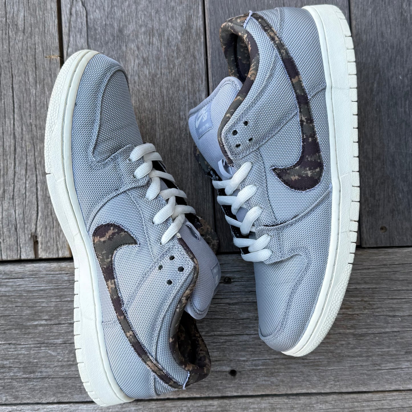 Nike SB Dunk Low Wolf Grey Digi Camo Size 11