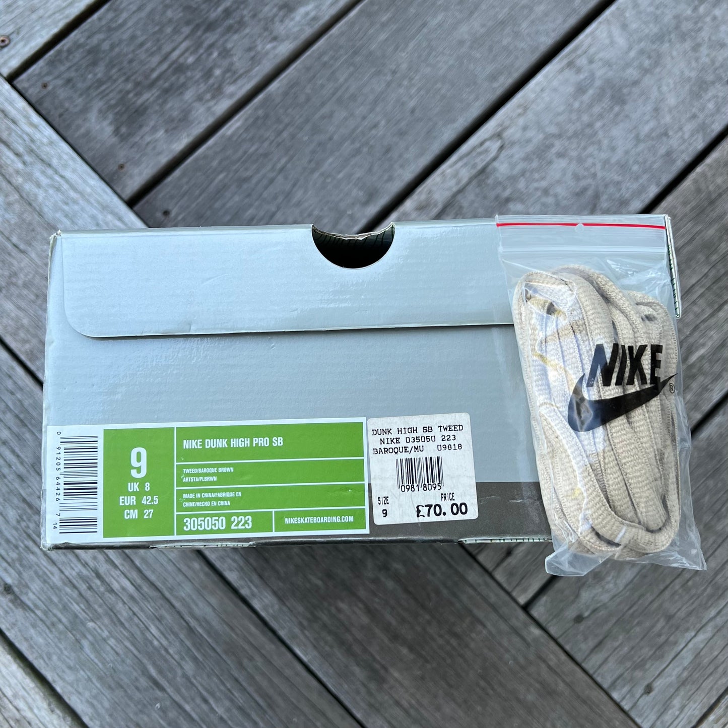 Nike SB Dunk High Tweed Size 9