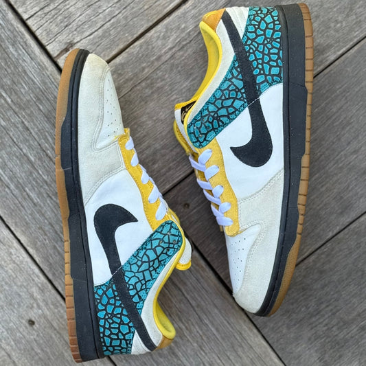 Nike Dunk Low 6.0 Pine Glass Blue Maize Size 10.5