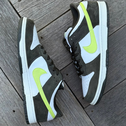 Nike Dunk Low 6.0 Volt White Dark Army Size 12