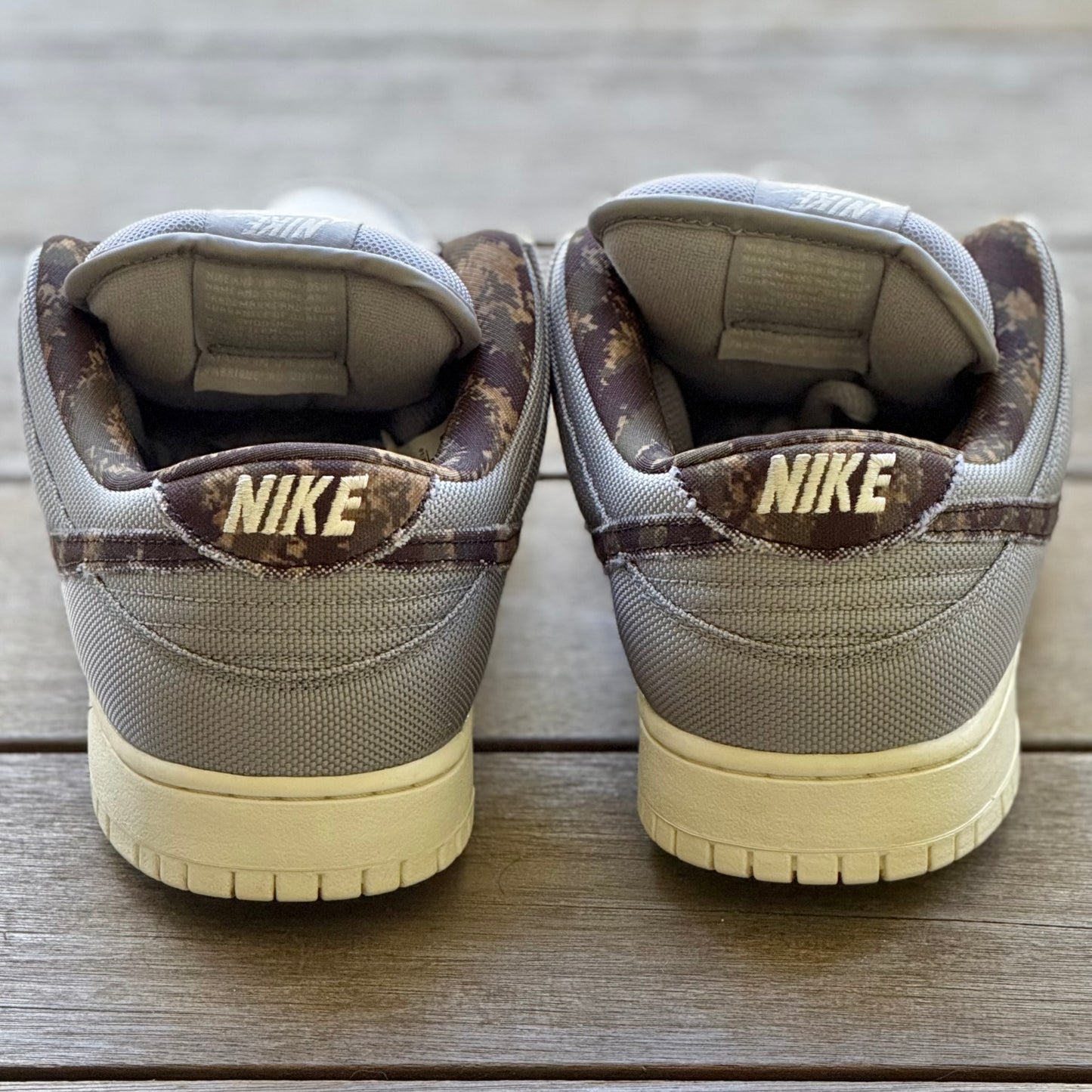 Nike SB Dunk Low Wolf Grey Digi Camo Size 11