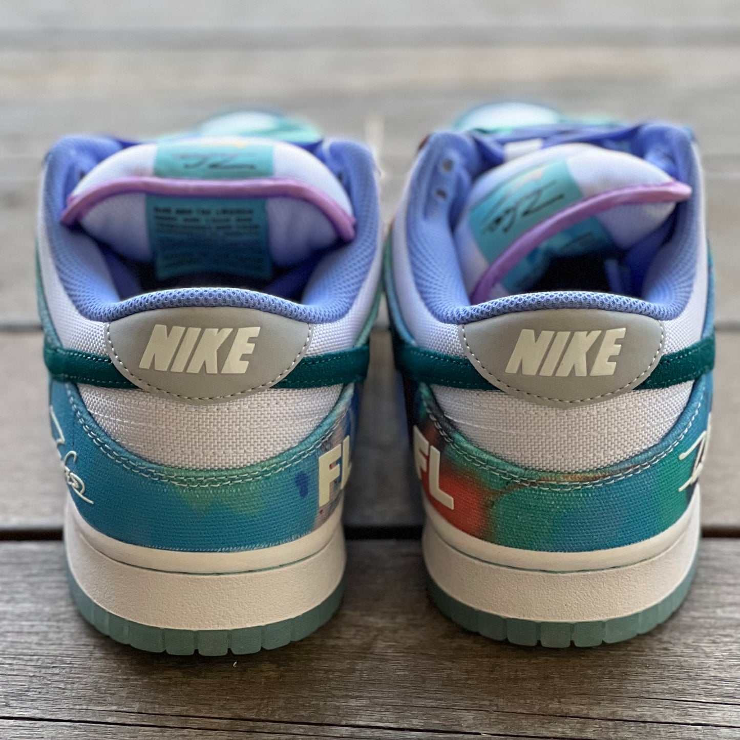 Nike SB Dunk Low Futura White Geode Teal Size 9