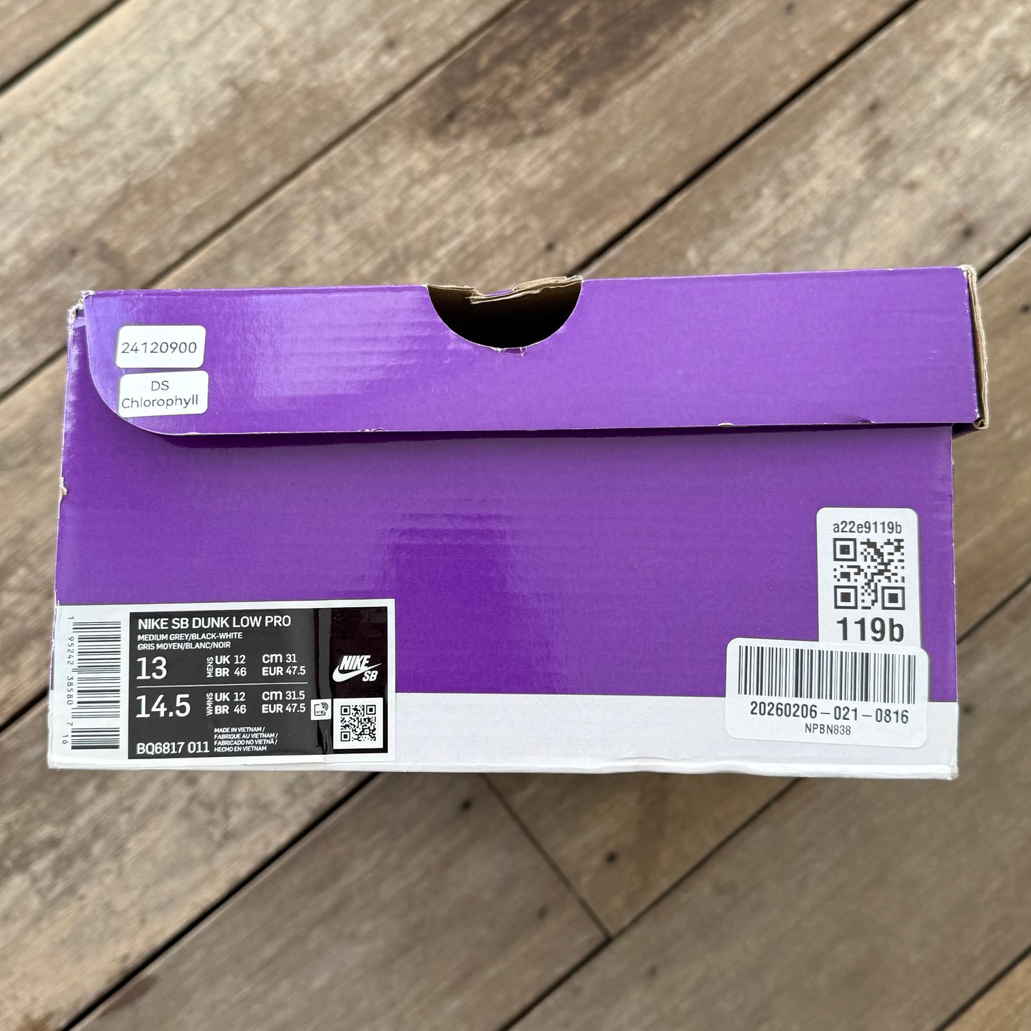 Nike SB Dunk Low Chlorophyll Size 13