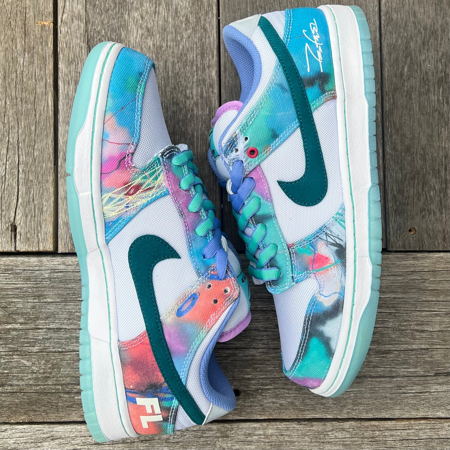 Nike SB Dunk Low Futura White Geode Teal Size 10