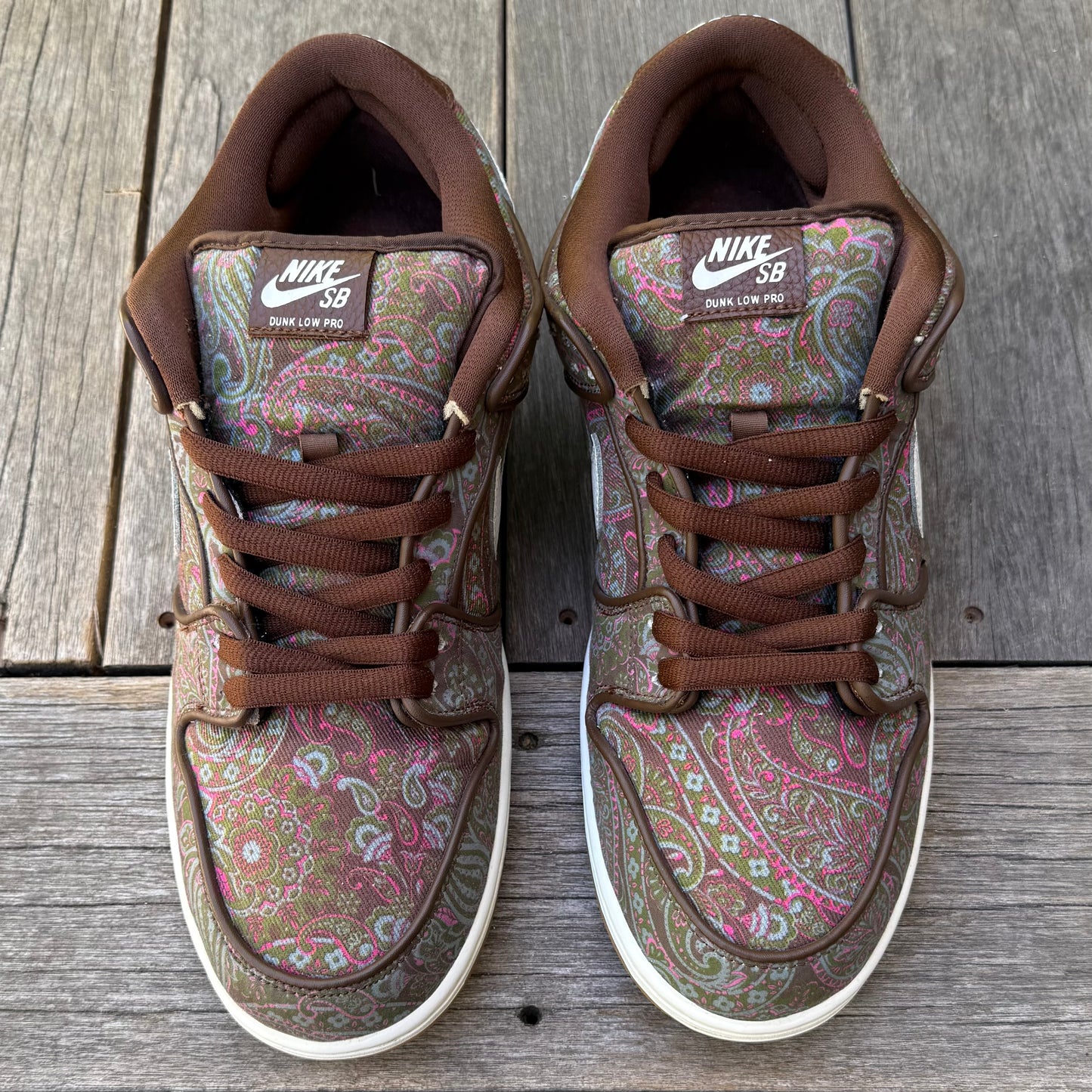 Nike SB Dunk Low Brown Paisley Size 13