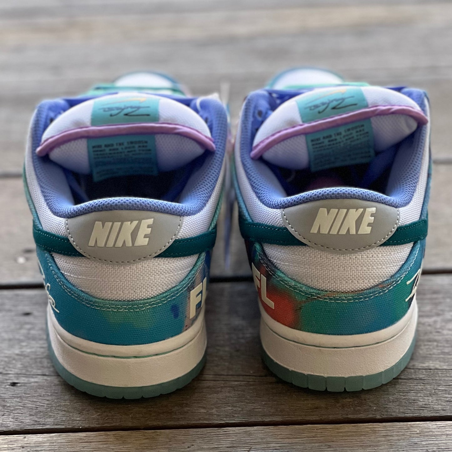 Nike SB Dunk Low Futura White Geode Teal Size 10