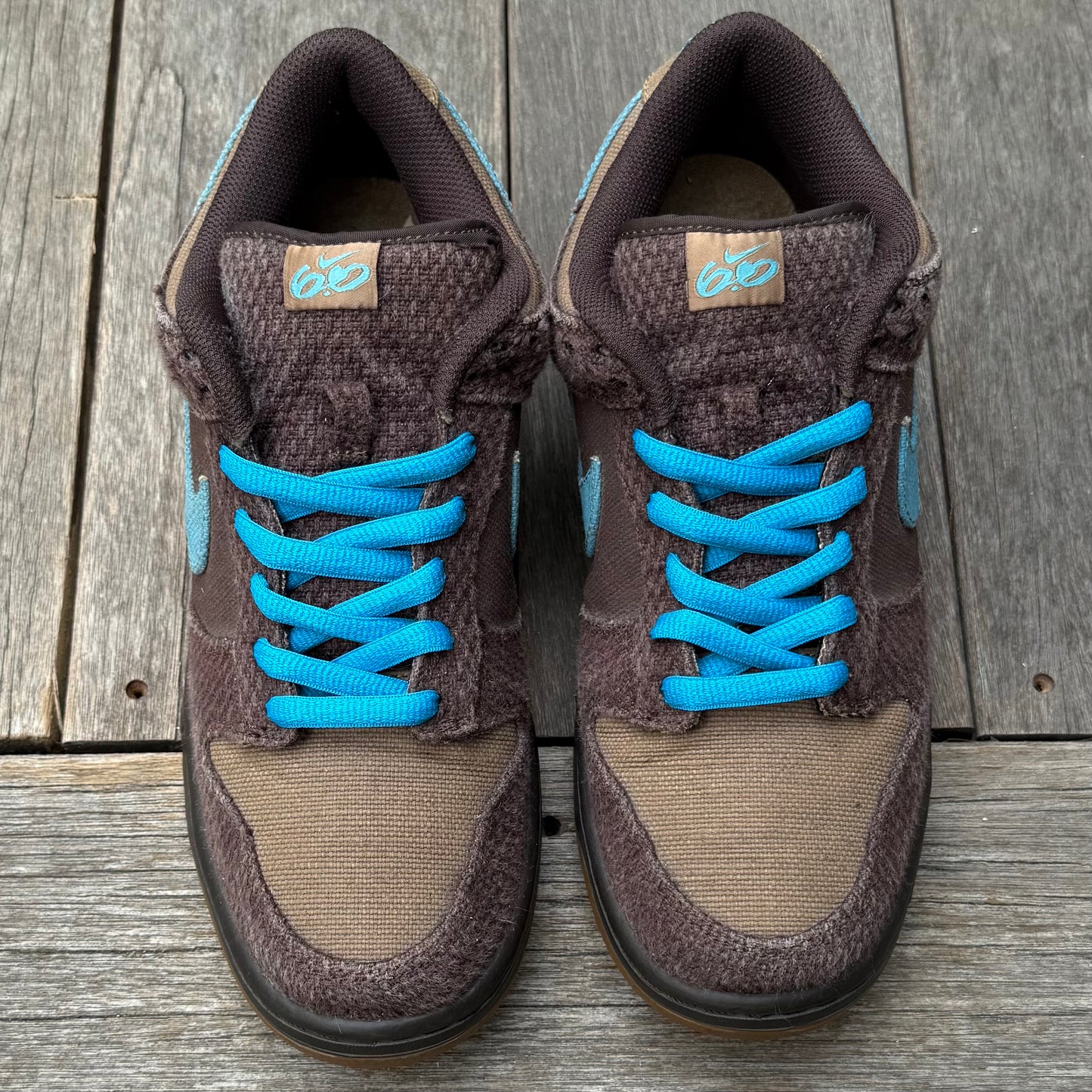 Nike Dunk Low 6.0 Baroque Brown Mineral Blue Hemp Size 10