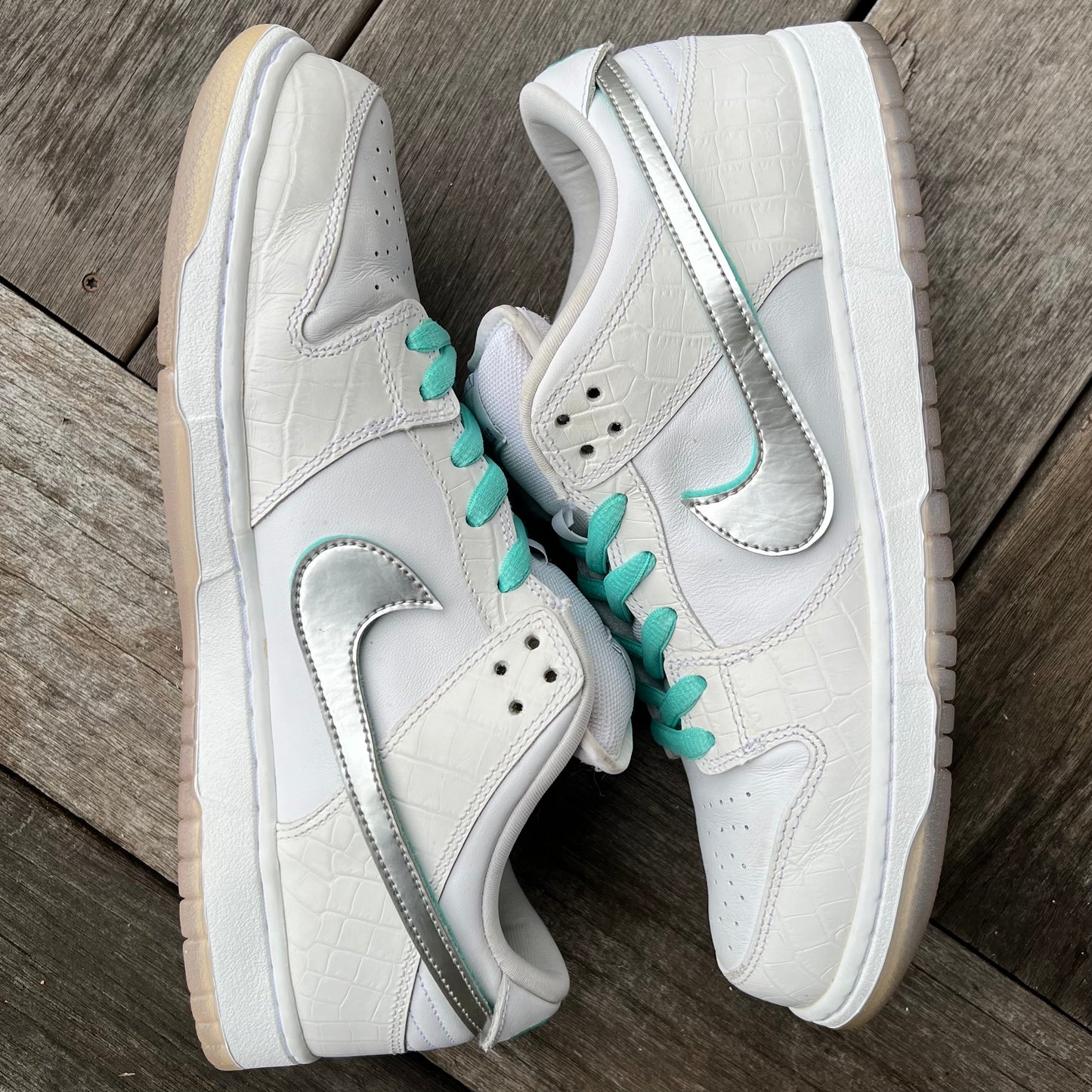 Nike SB Dunk Low White Diamond Size 12