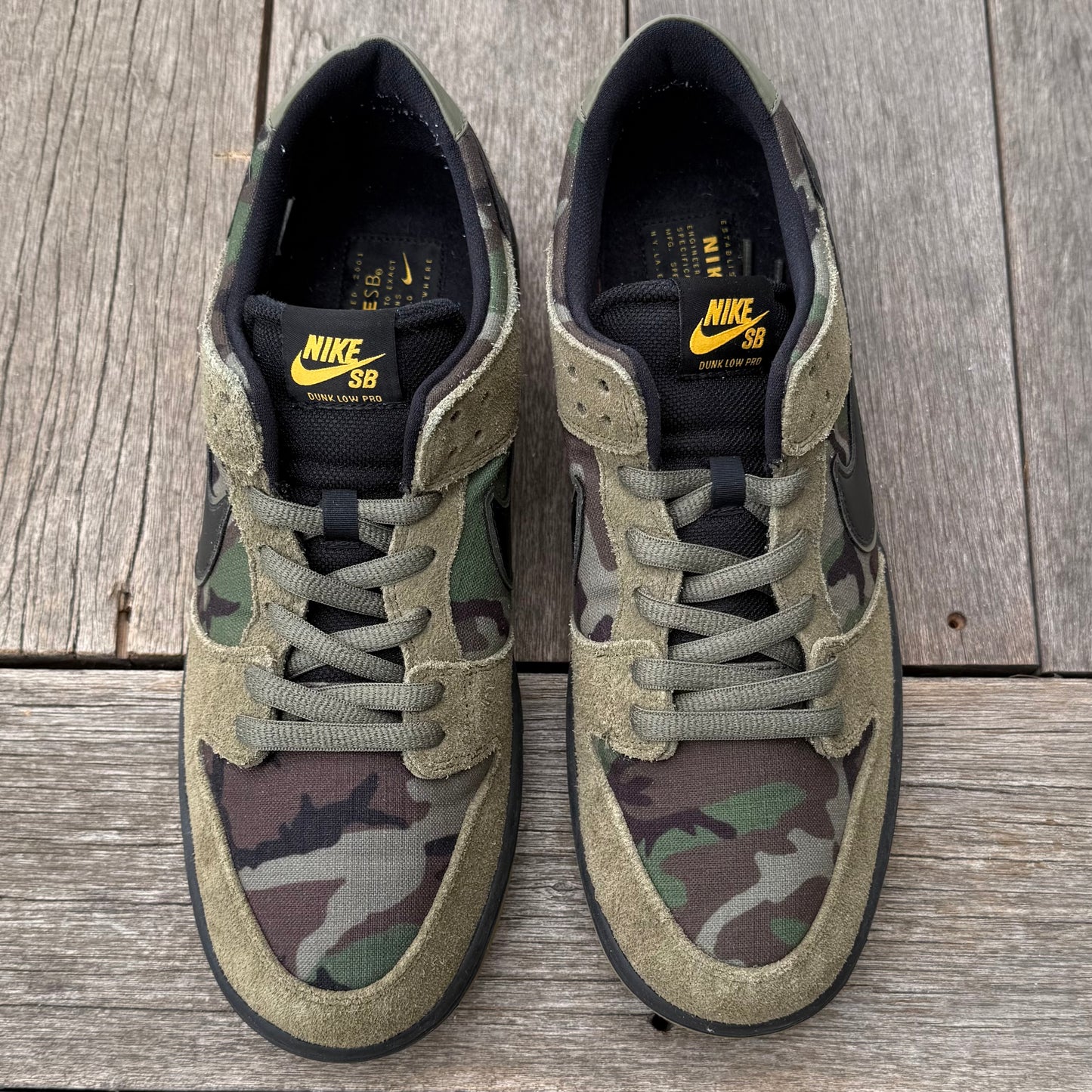 Nike SB Dunk Low Camo Size 13