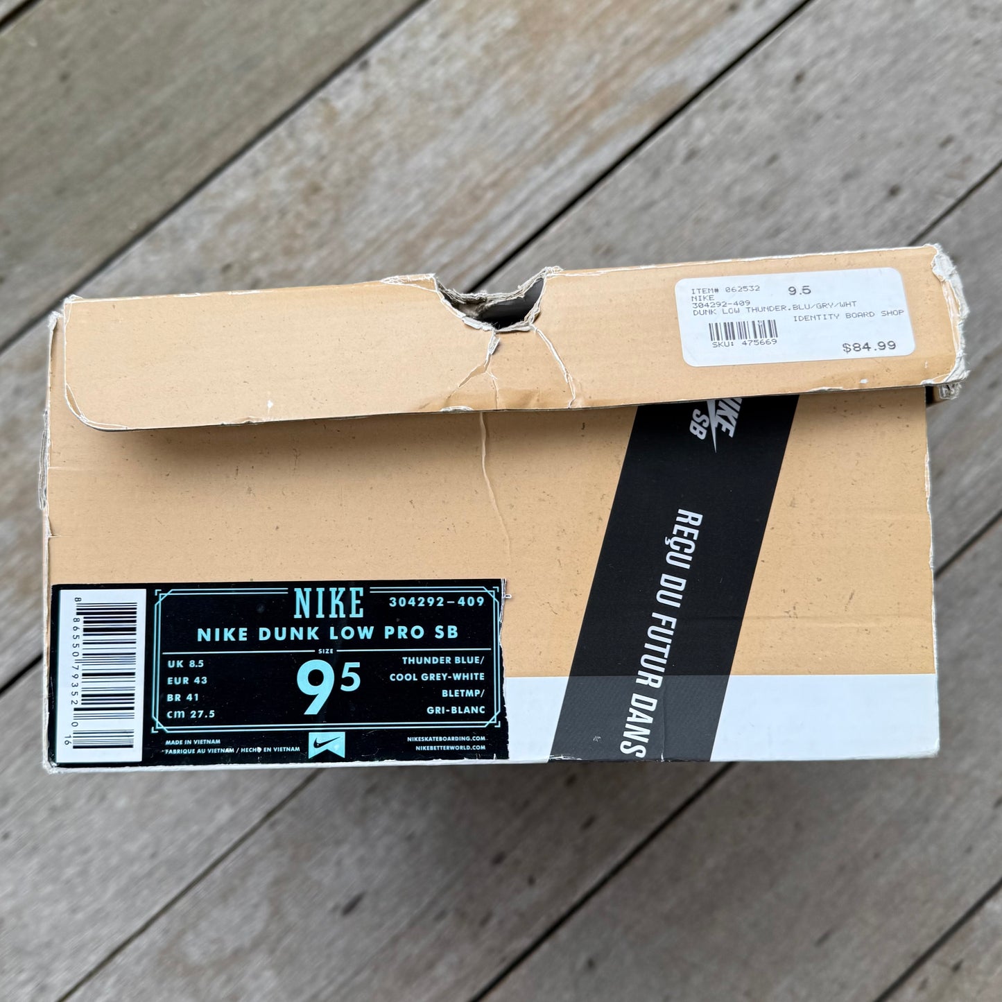 Nike SB Dunk Low Thunder Blue Size 9.5