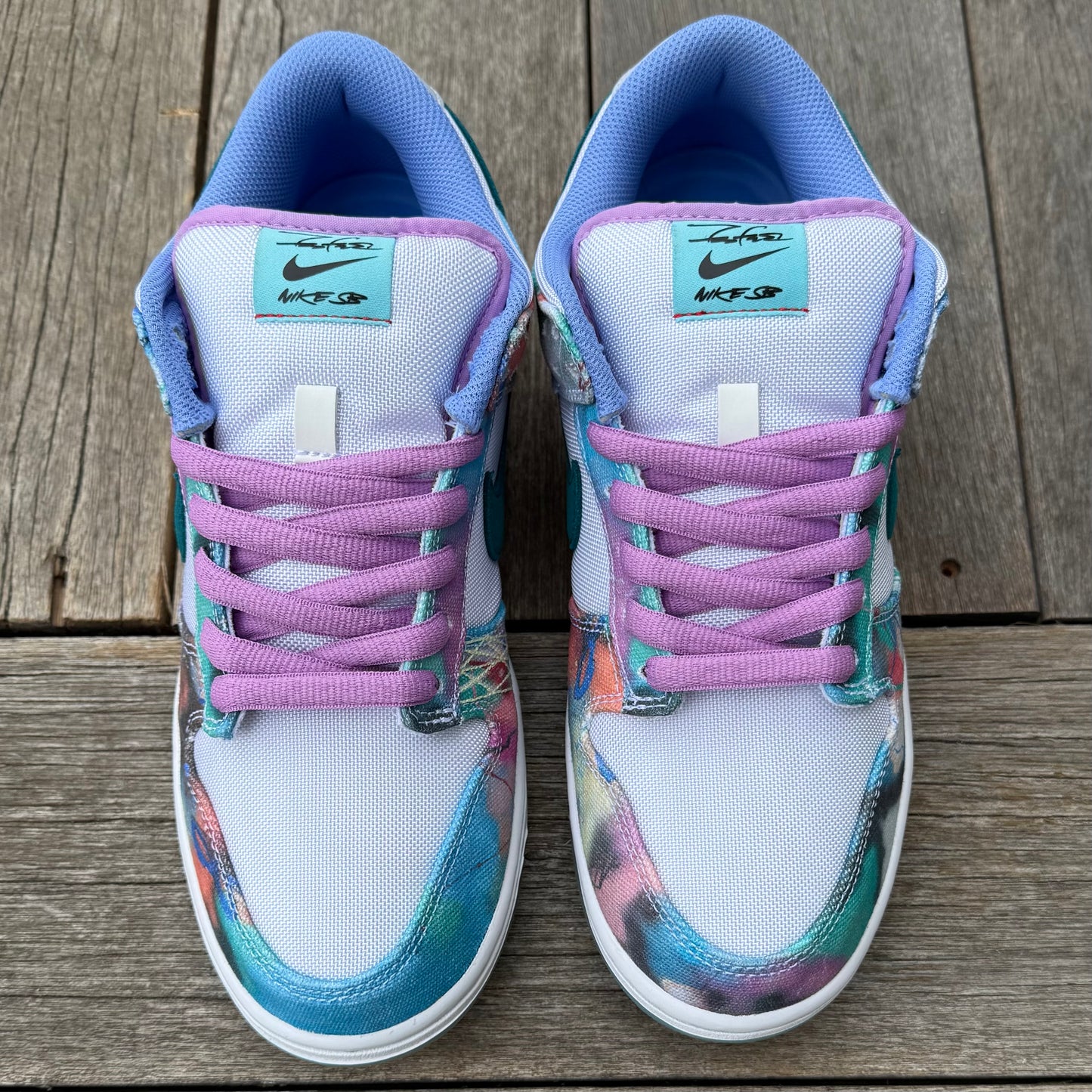 Nike SB Dunk Low Futura White Geode Teal Size 9.5