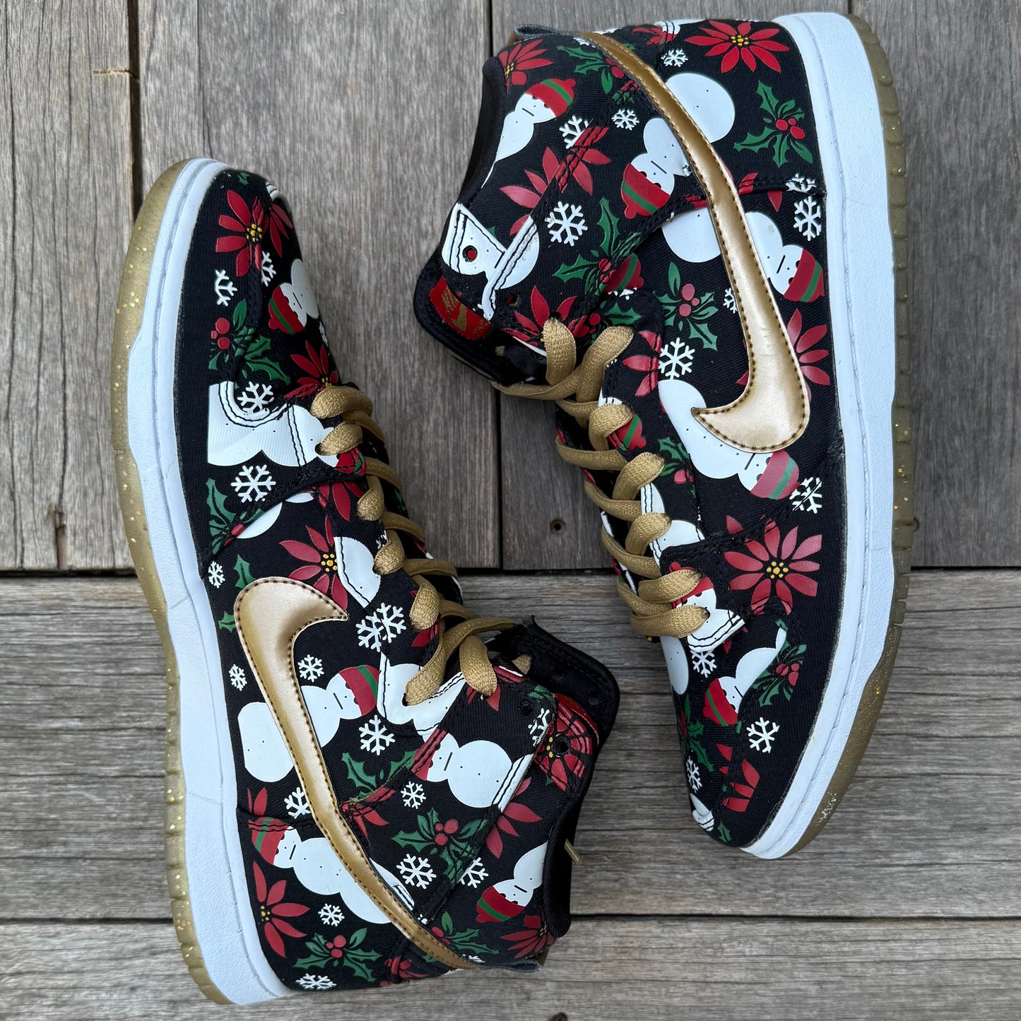 Nike SB Dunk High Ugly Christmas Sweater Black CNCPTS Size 10