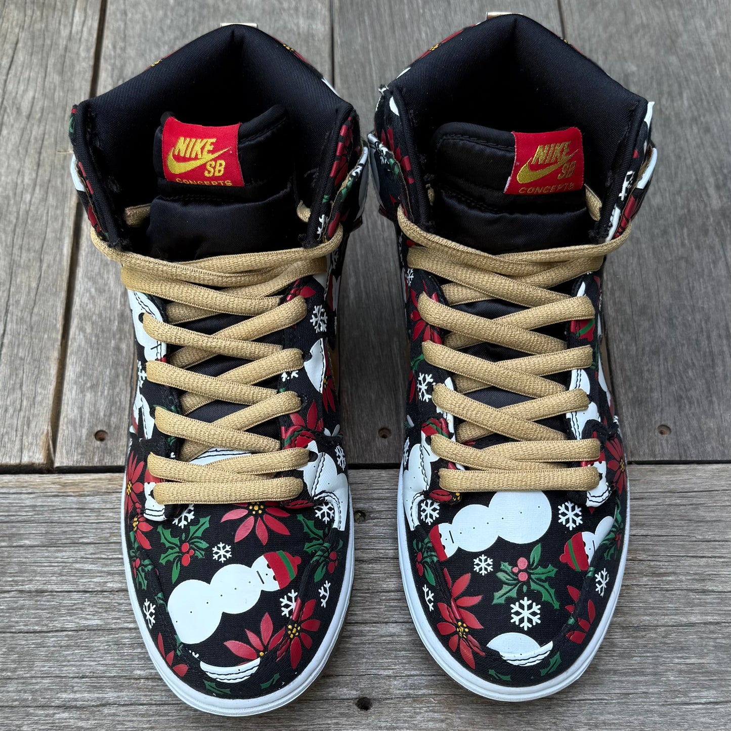 Nike SB Dunk High Ugly Christmas Sweater Black CNCPTS Size 10
