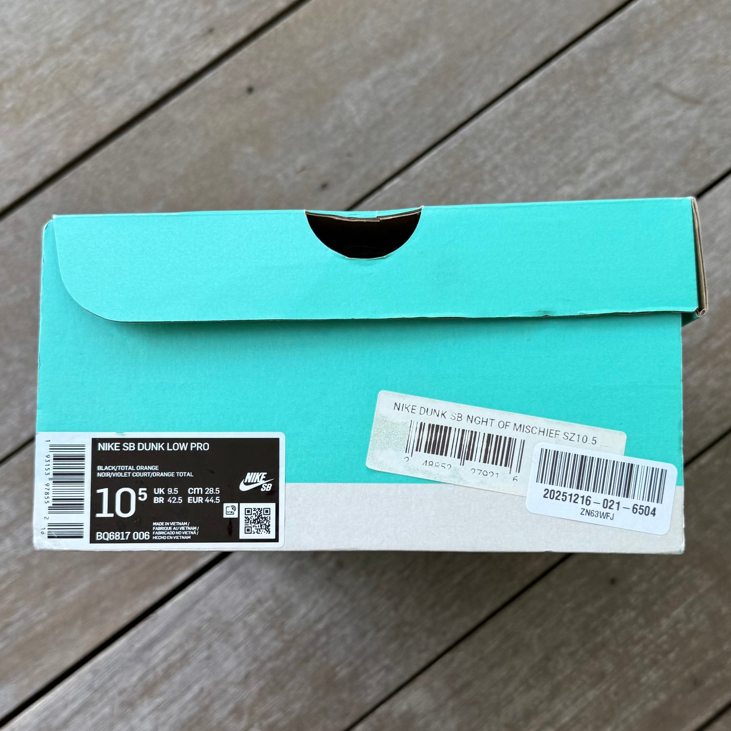 Nike SB Dunk Low Night of Mischief Size 10.5