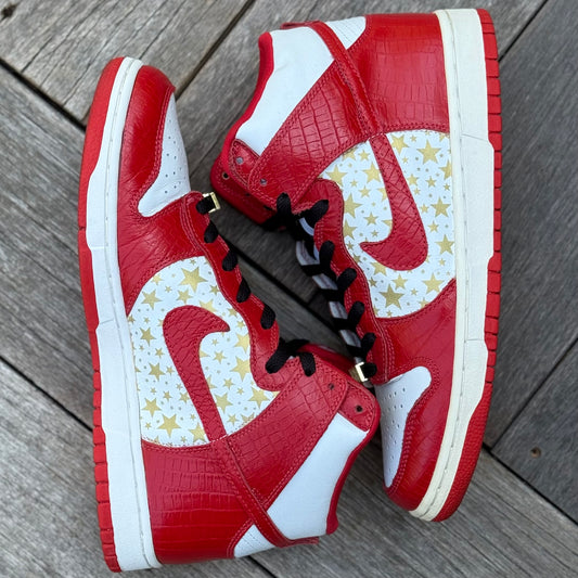 Nike SB Dunk High Red Supreme Size 9.5