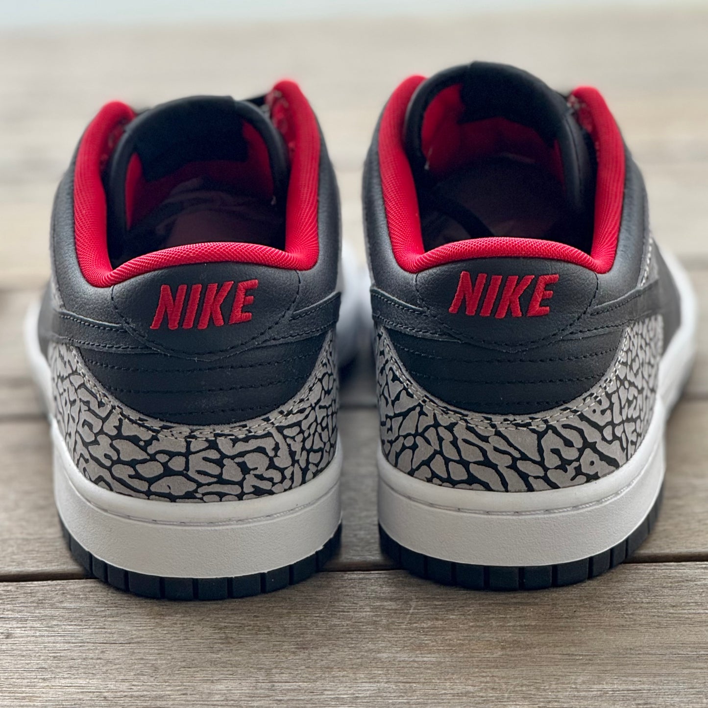 Nike Dunk Low ID Supreme Black Cement Size 11.5