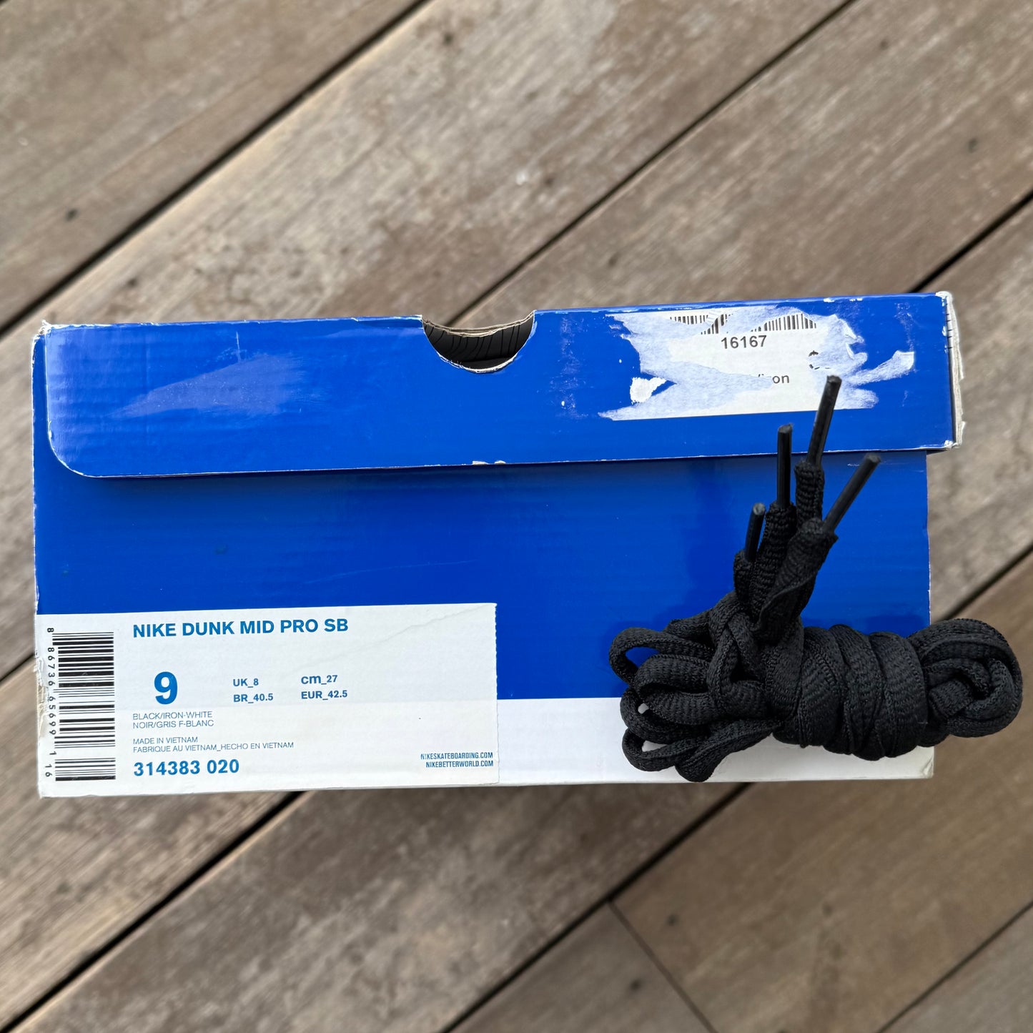 Nike SB Dunk Mid Black/Iron Size 9