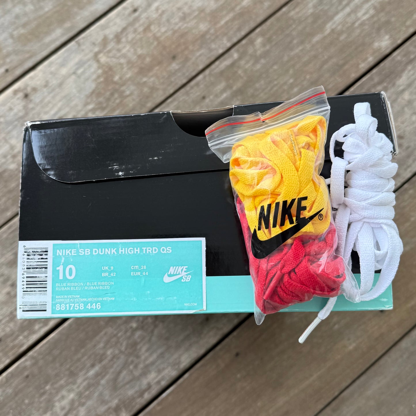 Nike SB Dunk High Ugly Christmas Sweater Blue Size 10