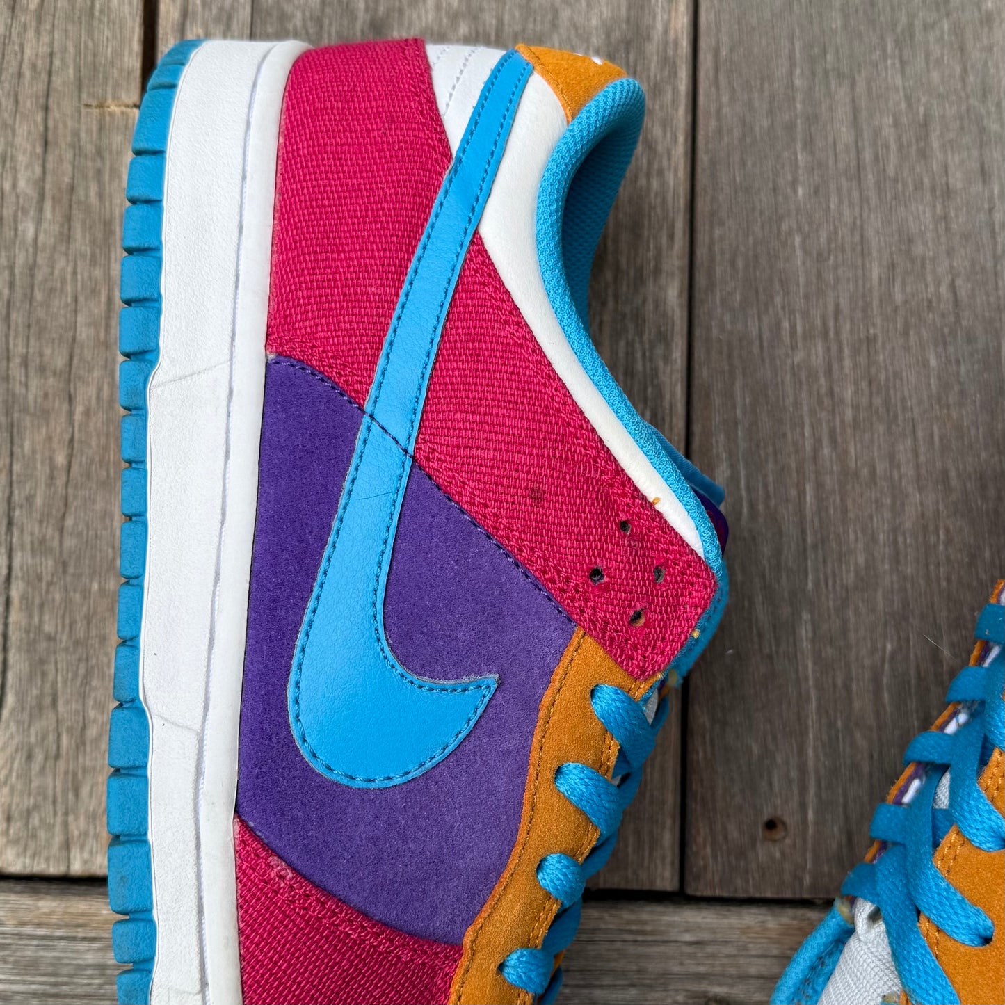 Nike Dunk Low 6.0 Brilliant Magenta Vivid Blue Size 10.5 (WMNS Size 12)