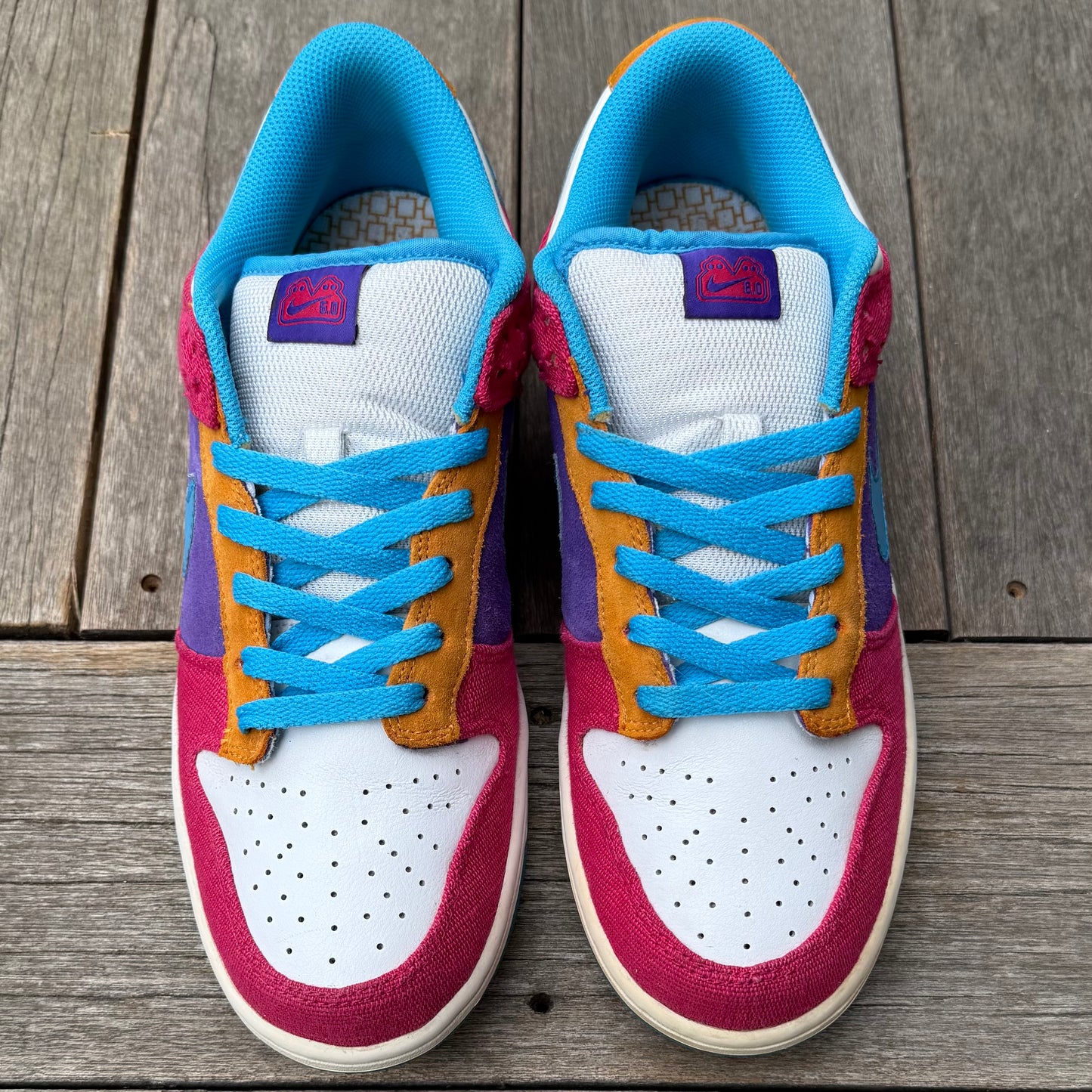 Nike Dunk Low 6.0 Brilliant Magenta Vivid Blue Size 10.5 (WMNS Size 12)