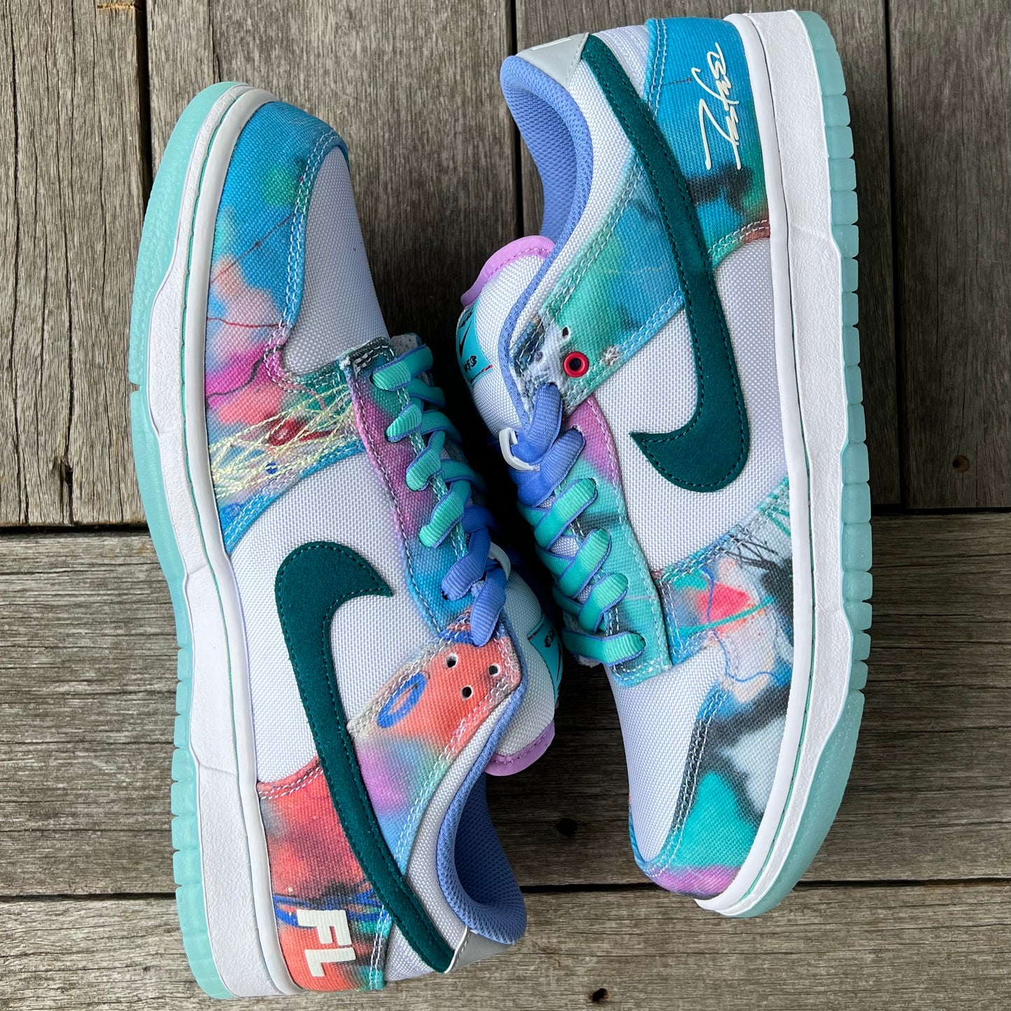 Nike SB Dunk Low Futura White Geode Teal Size 10.5