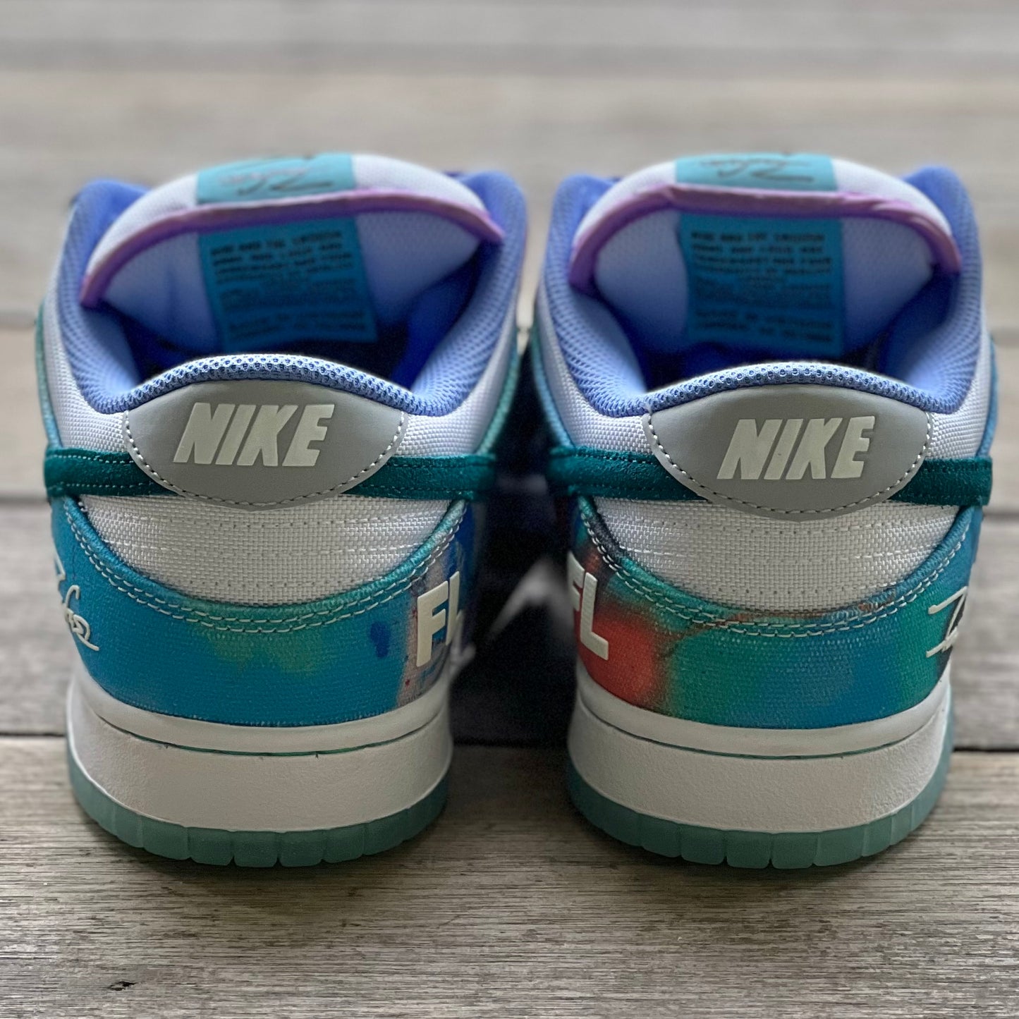 Nike SB Dunk Low Futura White Geode Teal Size 10.5