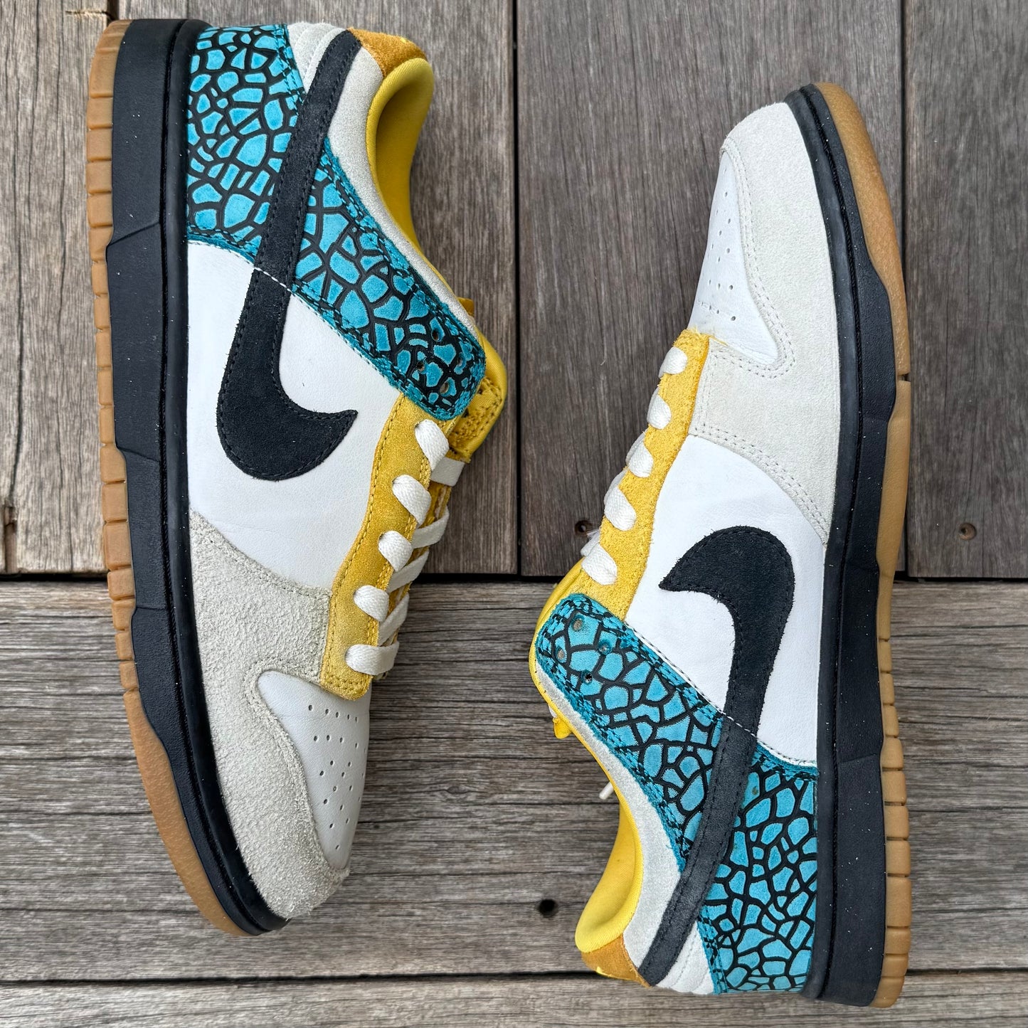 Nike Dunk Low 6.0 Pine Glass Blue Maize Size 9