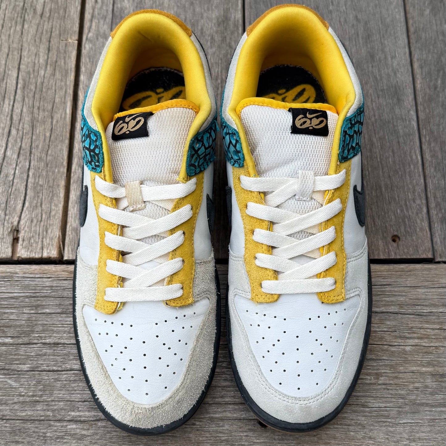 Nike Dunk Low 6.0 Pine Glass Blue Maize Size 9