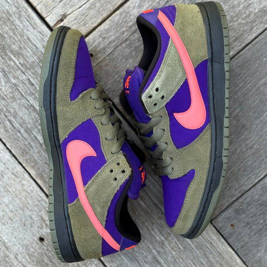 Nike SB Dunk Low Medium Olive Atomic Red Size 8