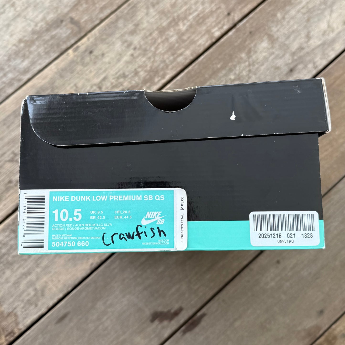 Nike SB Dunk Low Crawfish Size 10.5