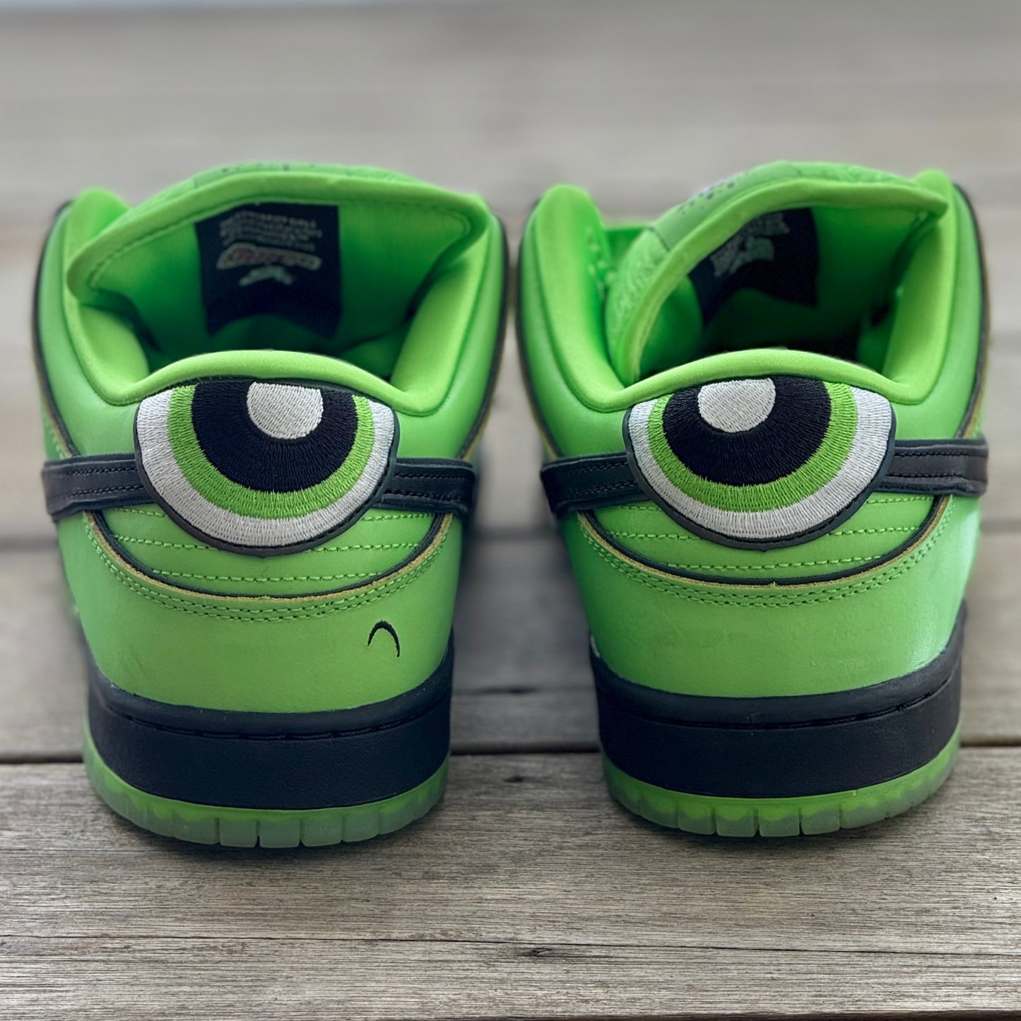 Nike SB Dunk Low Green Powerpuff Girls Buttercup Size 10
