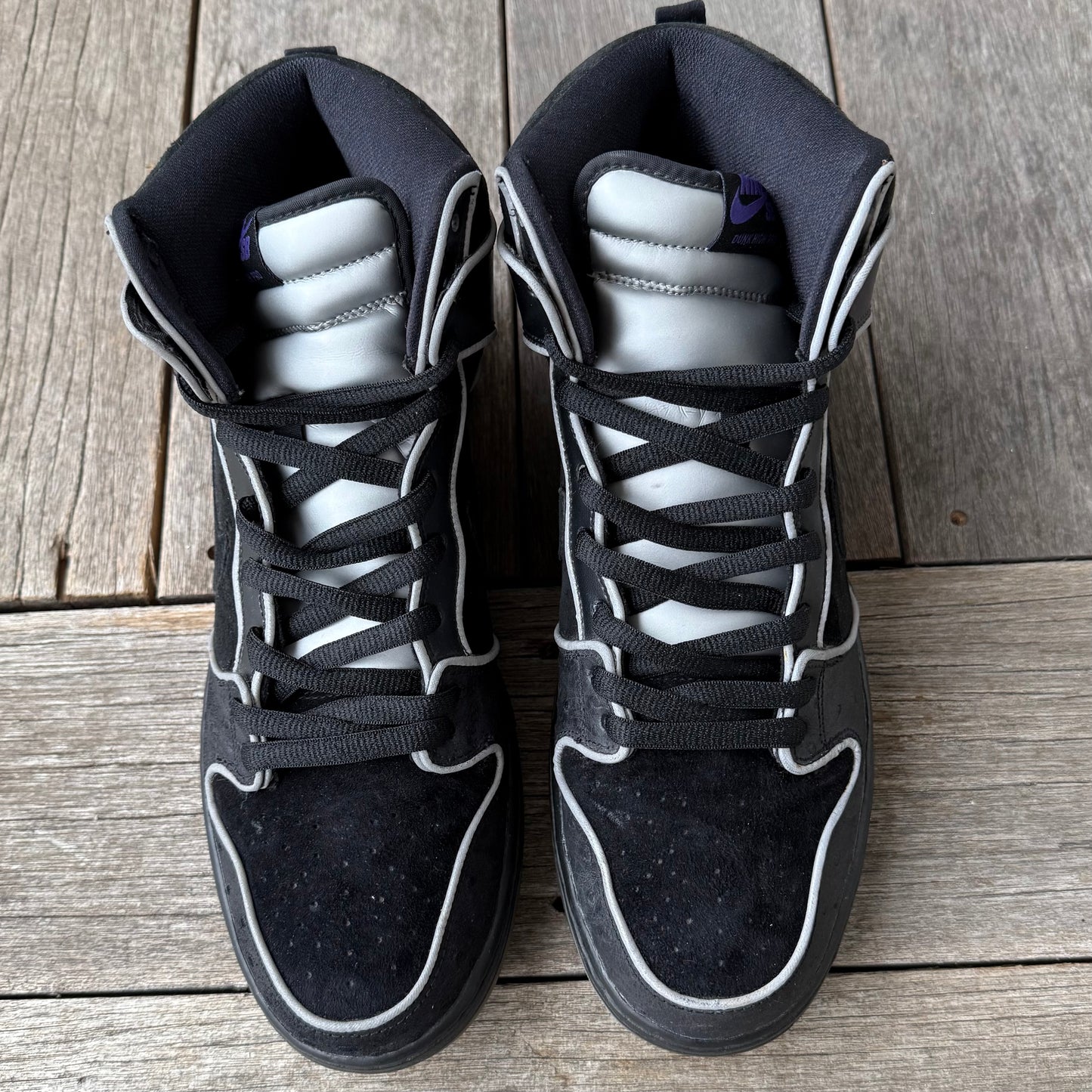 Nike SB Dunk High Black/Purple Box Size 12