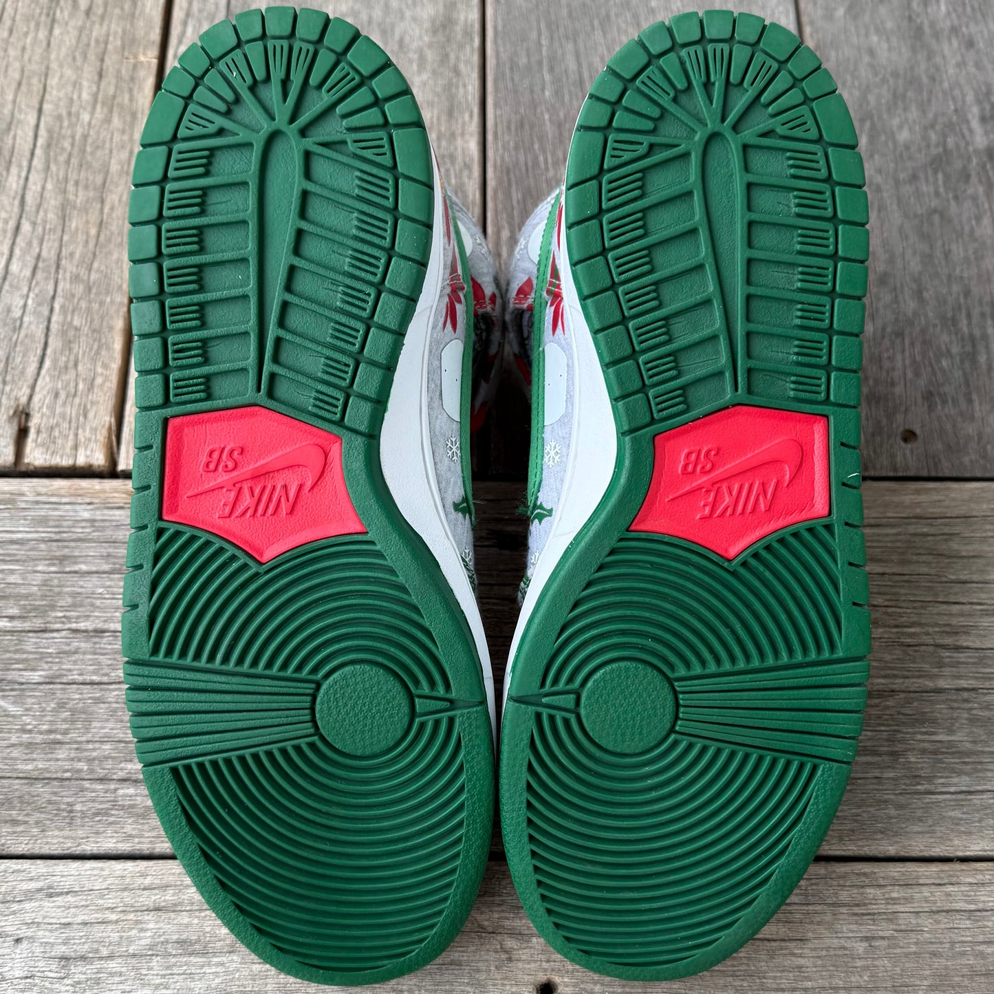 Nike SB Dunk High Ugly Christmas Sweater Grey Size 9