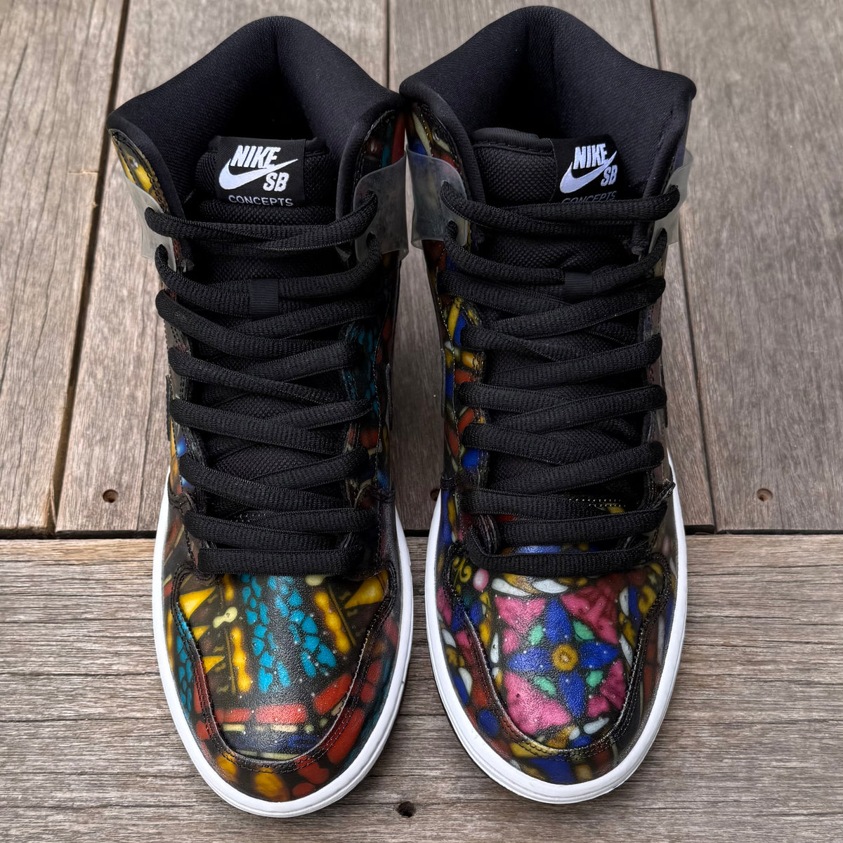 Nike SB Dunk High Concepts Stained Glass Special Box Size 9.5