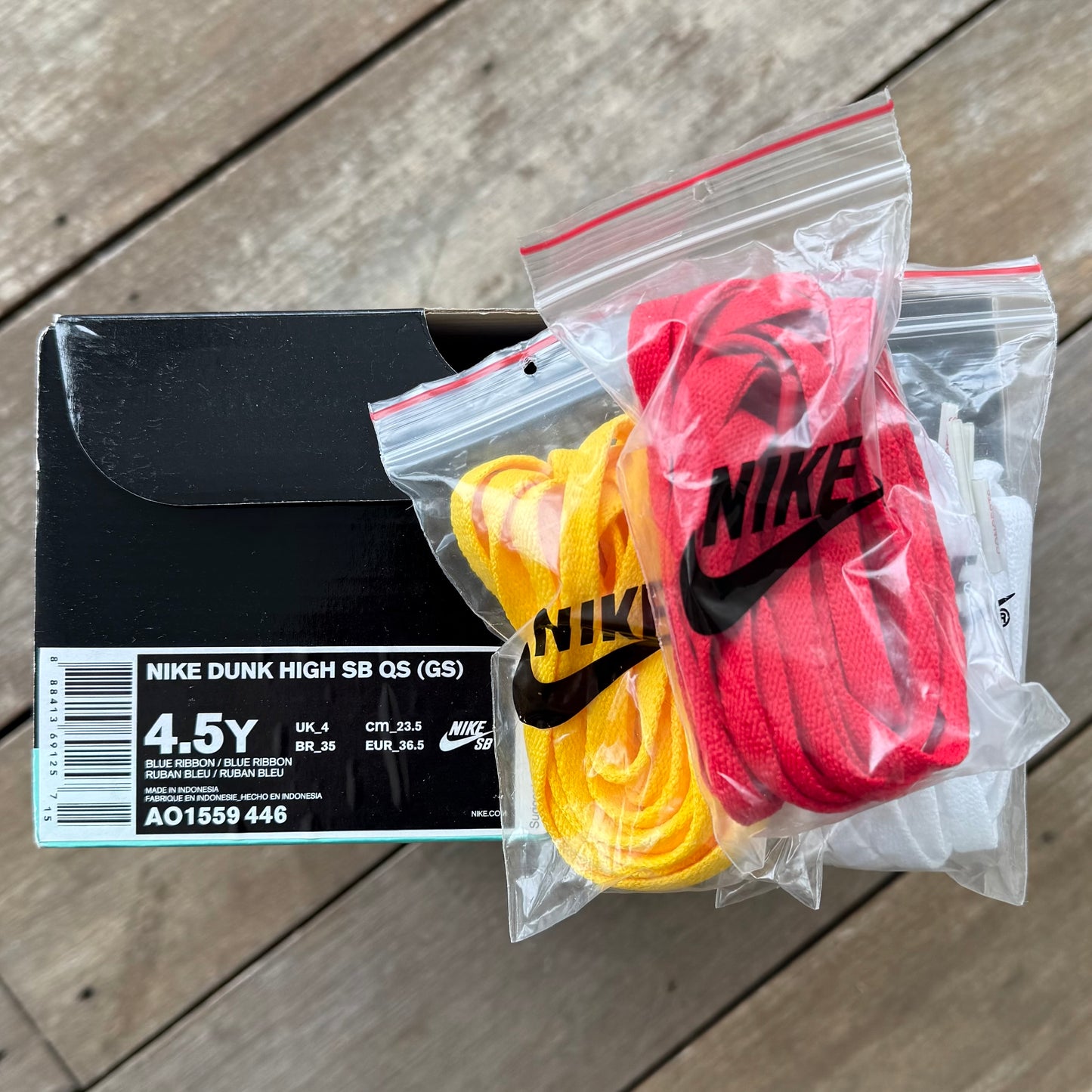 Nike SB Dunk High Ugly Christmas Sweater Blue Size 4.5Y