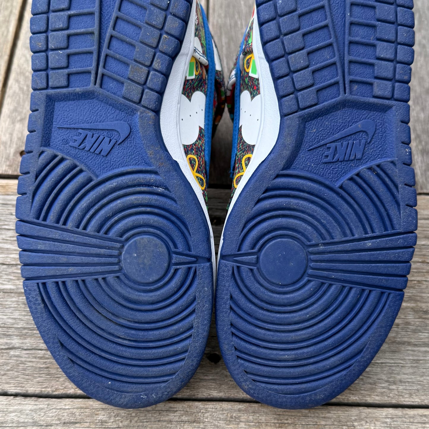 Nike SB Dunk High Ugly Christmas Sweater Blue Size 4.5Y