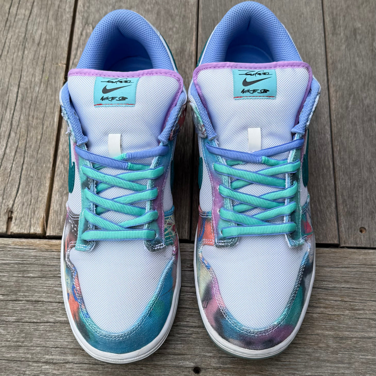 Nike SB Dunk Low Futura White Geode Teal Size 12