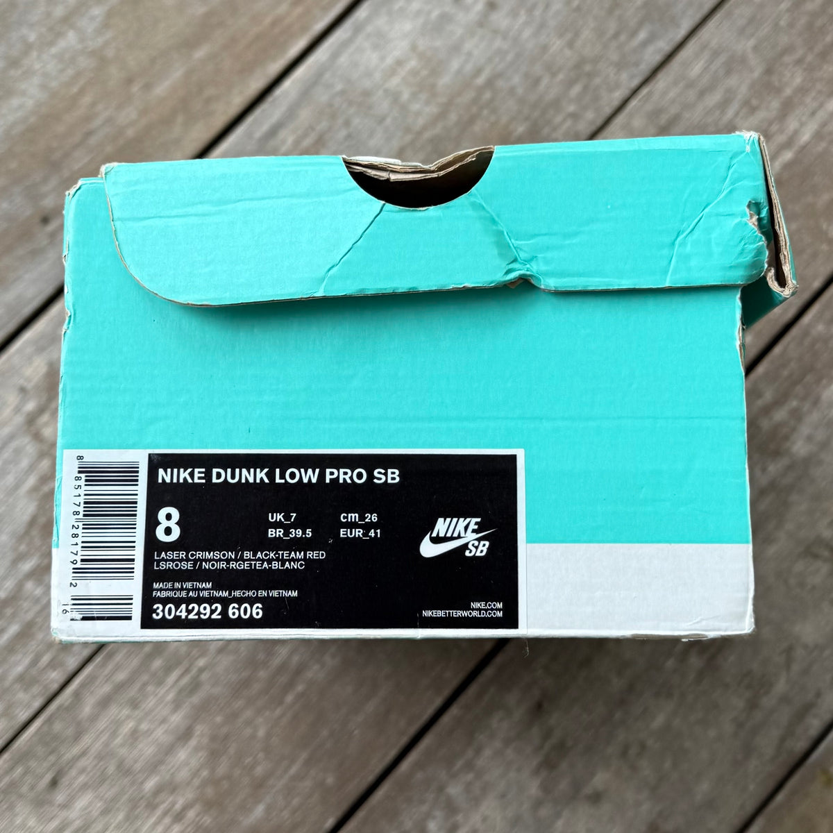 Nike SB Dunk Low Laser Crimson (SAMPLE) Size 8
