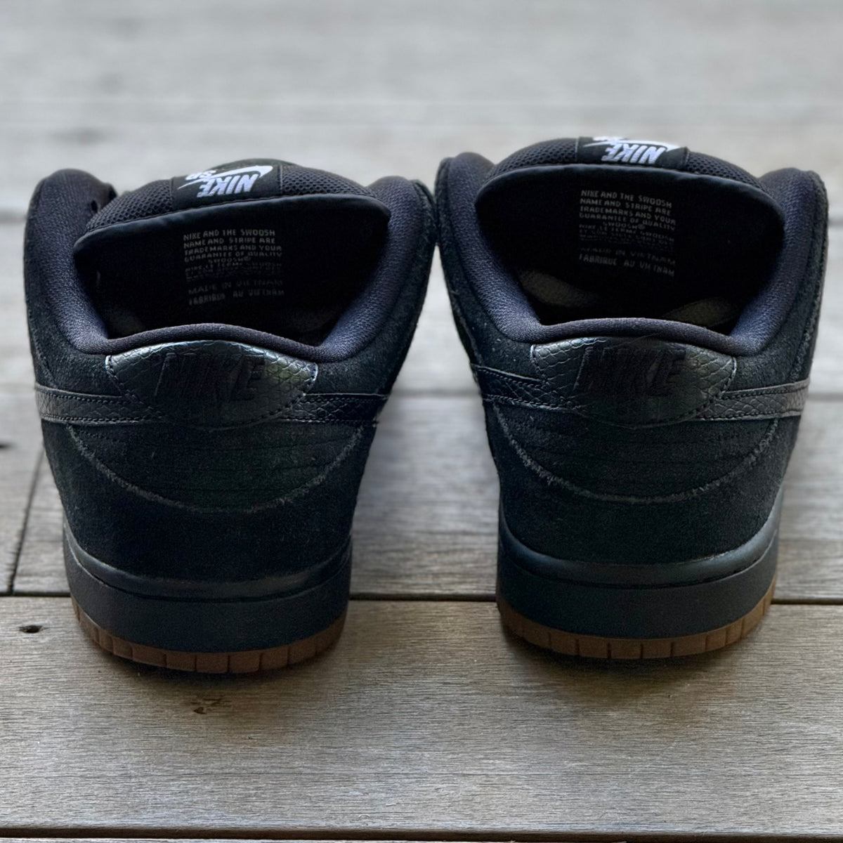 Nike SB Dunk Low Black Snake Gum Size 10