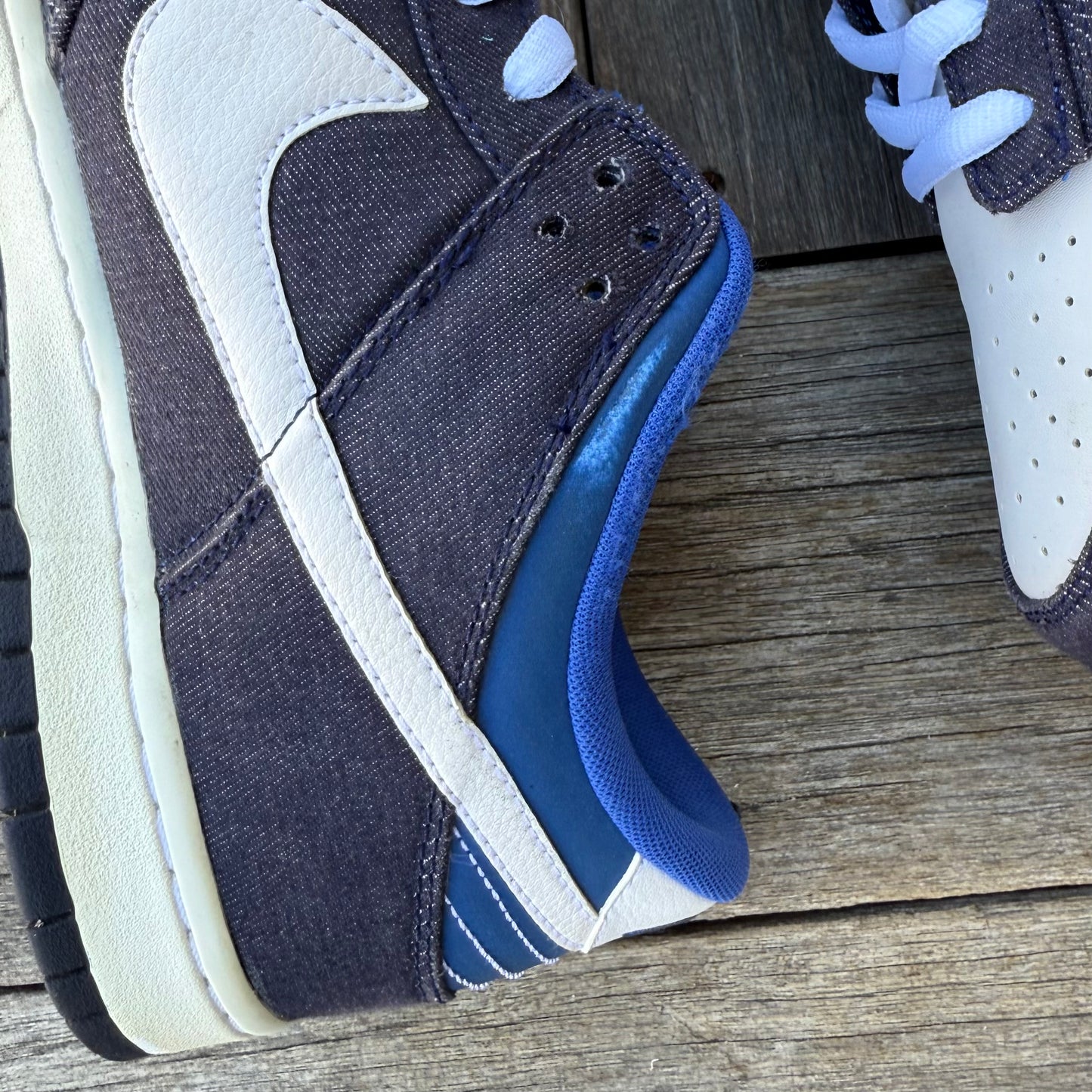 Nike Dunk Low Blackened Denim Size 13