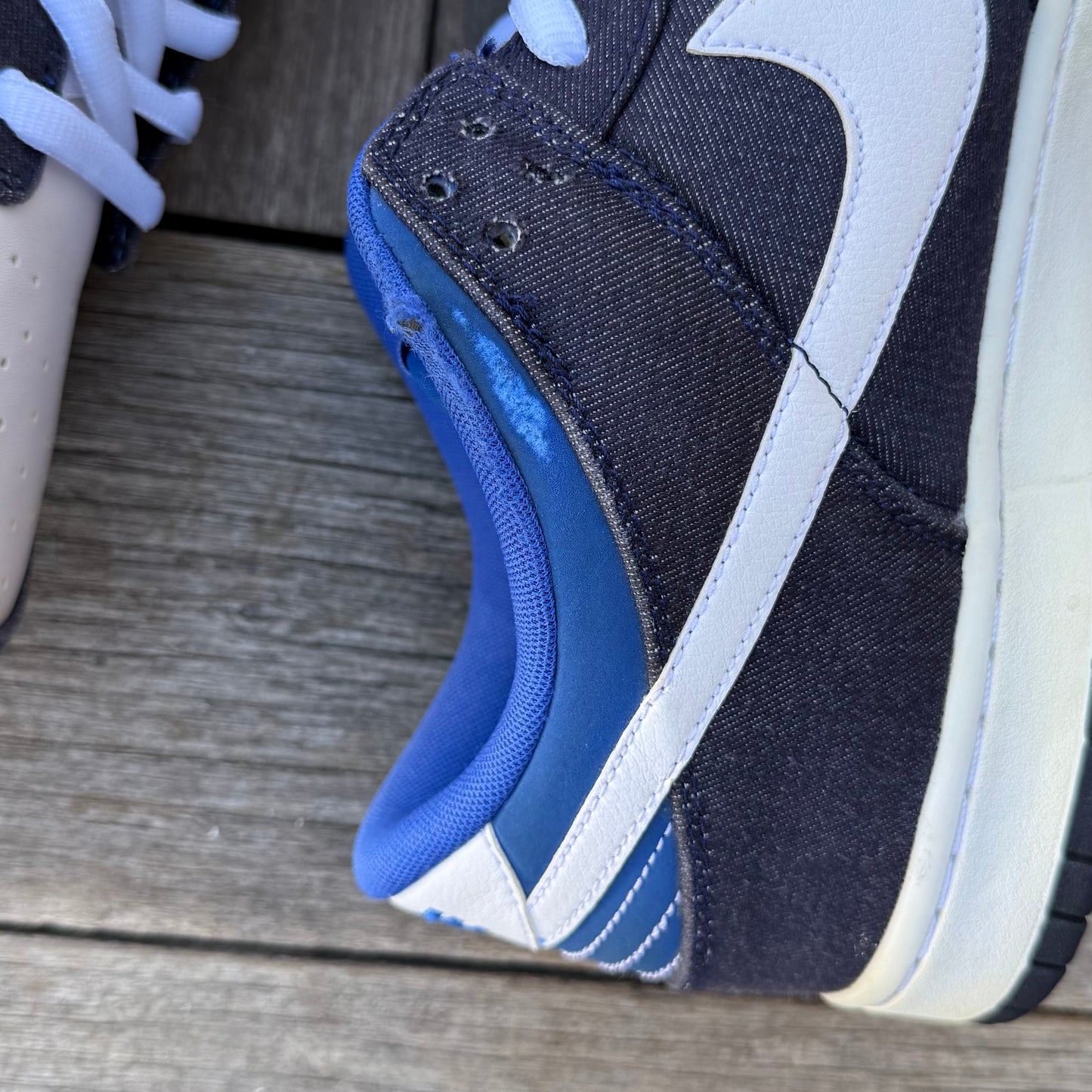 Nike Dunk Low Blackened Denim Size 13