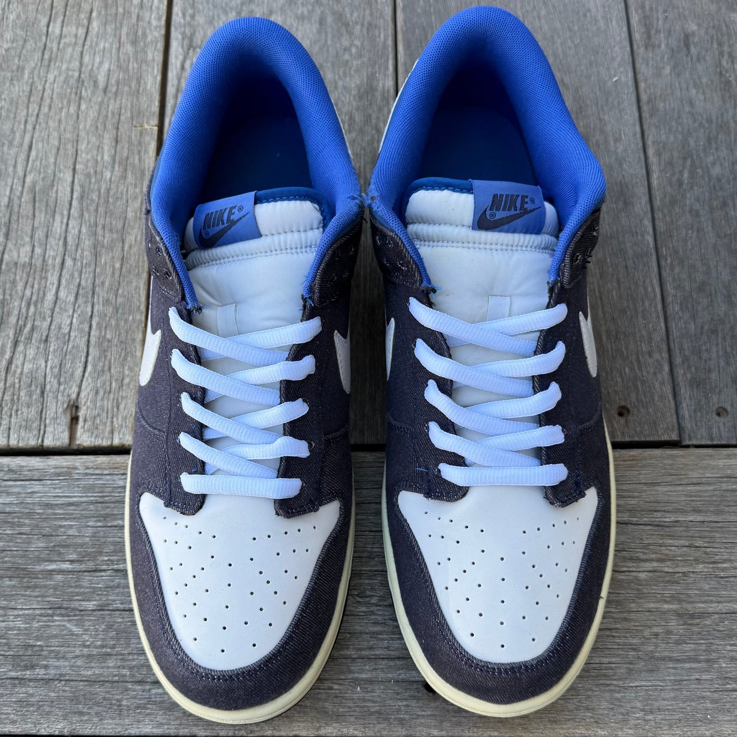 Nike Dunk Low Blackened Denim Size 13