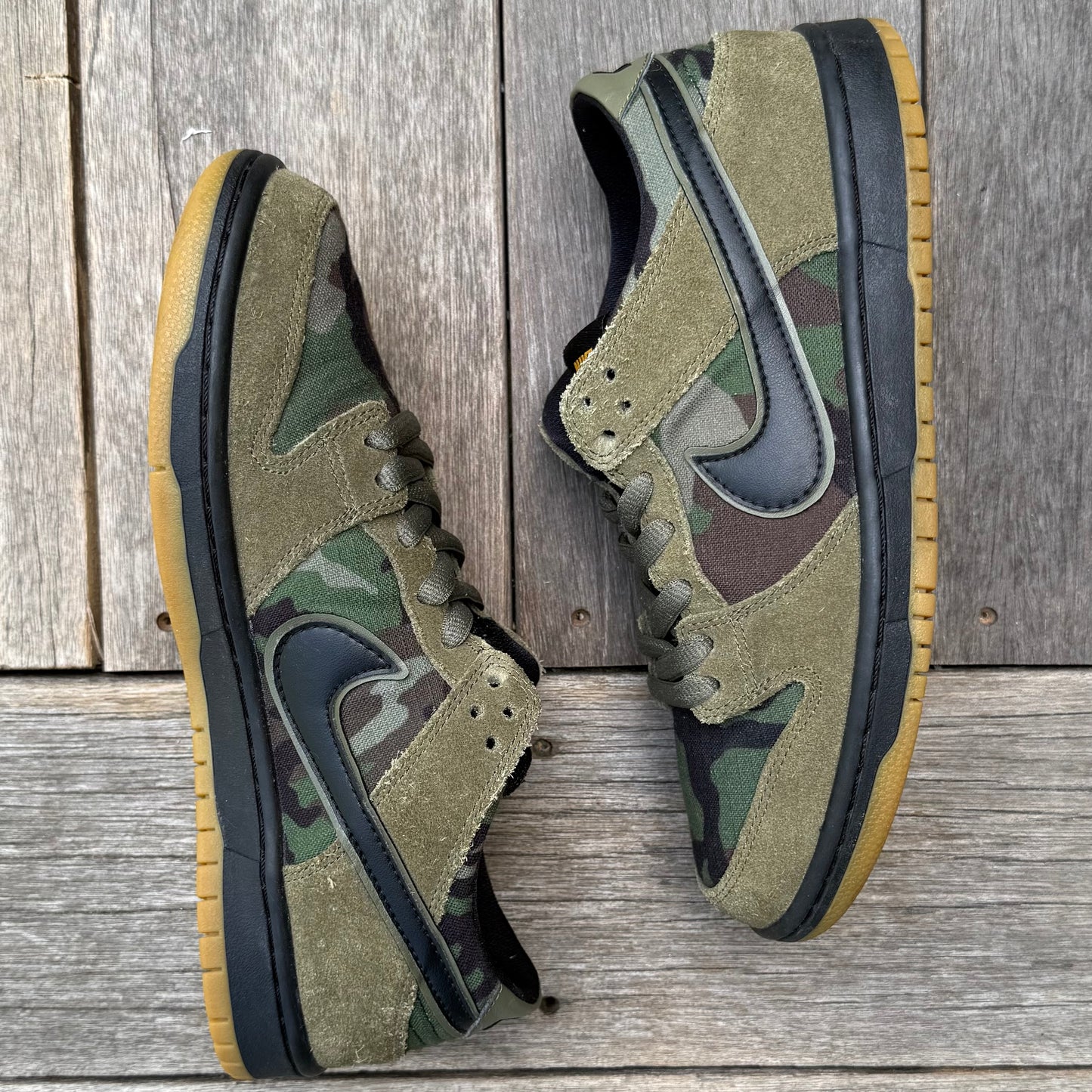 Nike SB Dunk Low Skate Camo Medium Olive Size 8.5