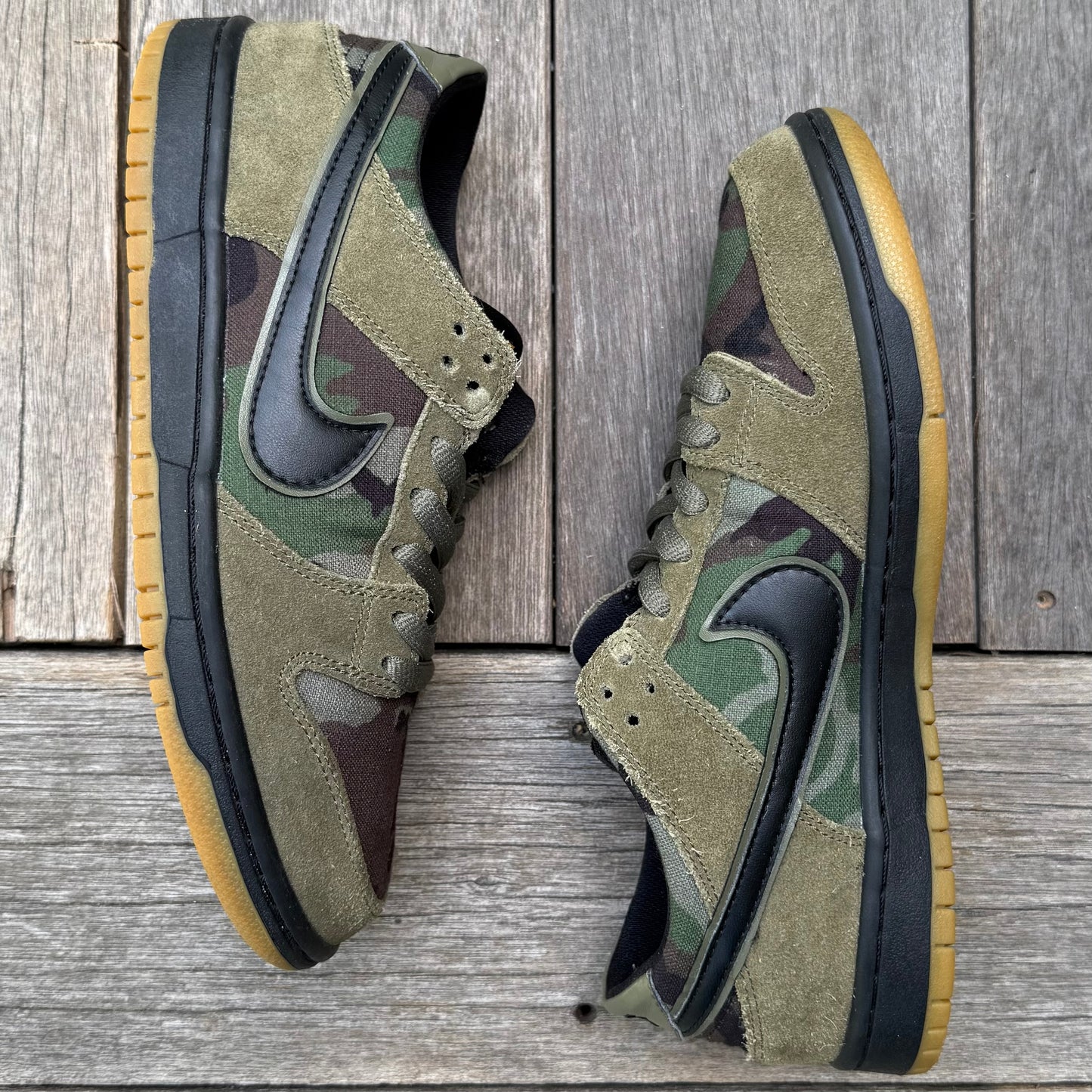 Nike SB Dunk Low Skate Camo Medium Olive Size 8.5