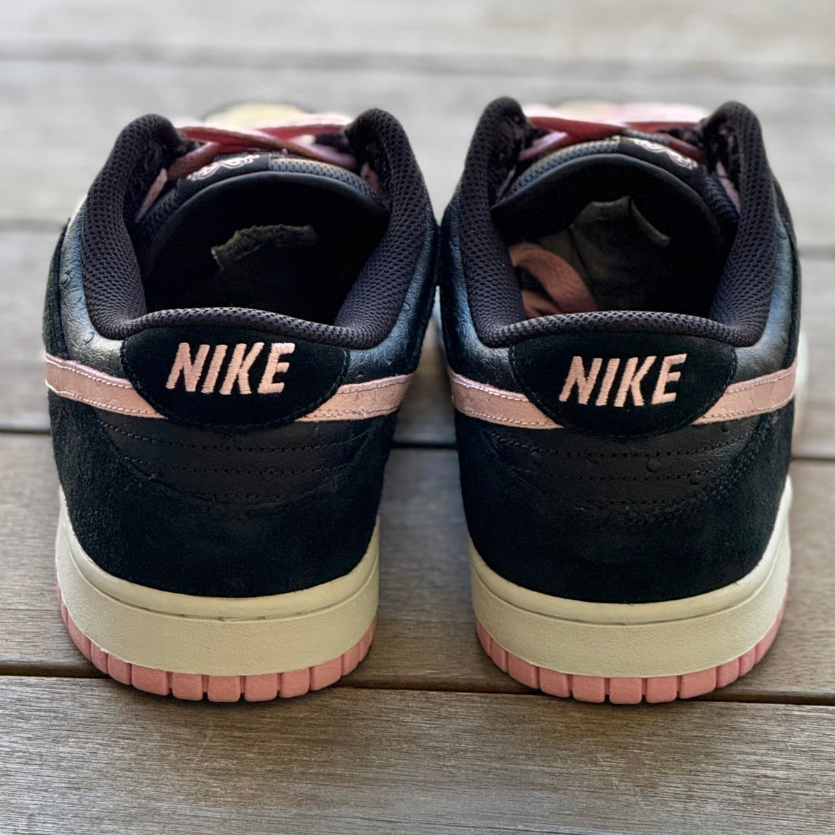 Nike Dunk Low 6.0 Black Perfect Pink Ostrich WMNS Size 12