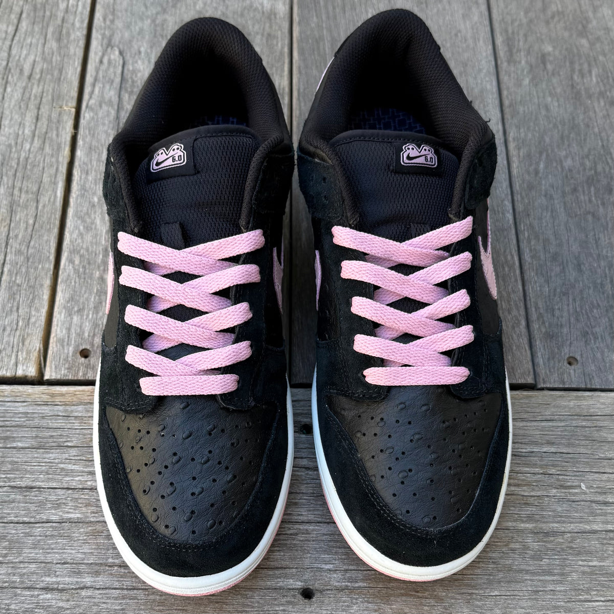 Nike Dunk Low 6.0 Black Perfect Pink Ostrich WMNS Size 12