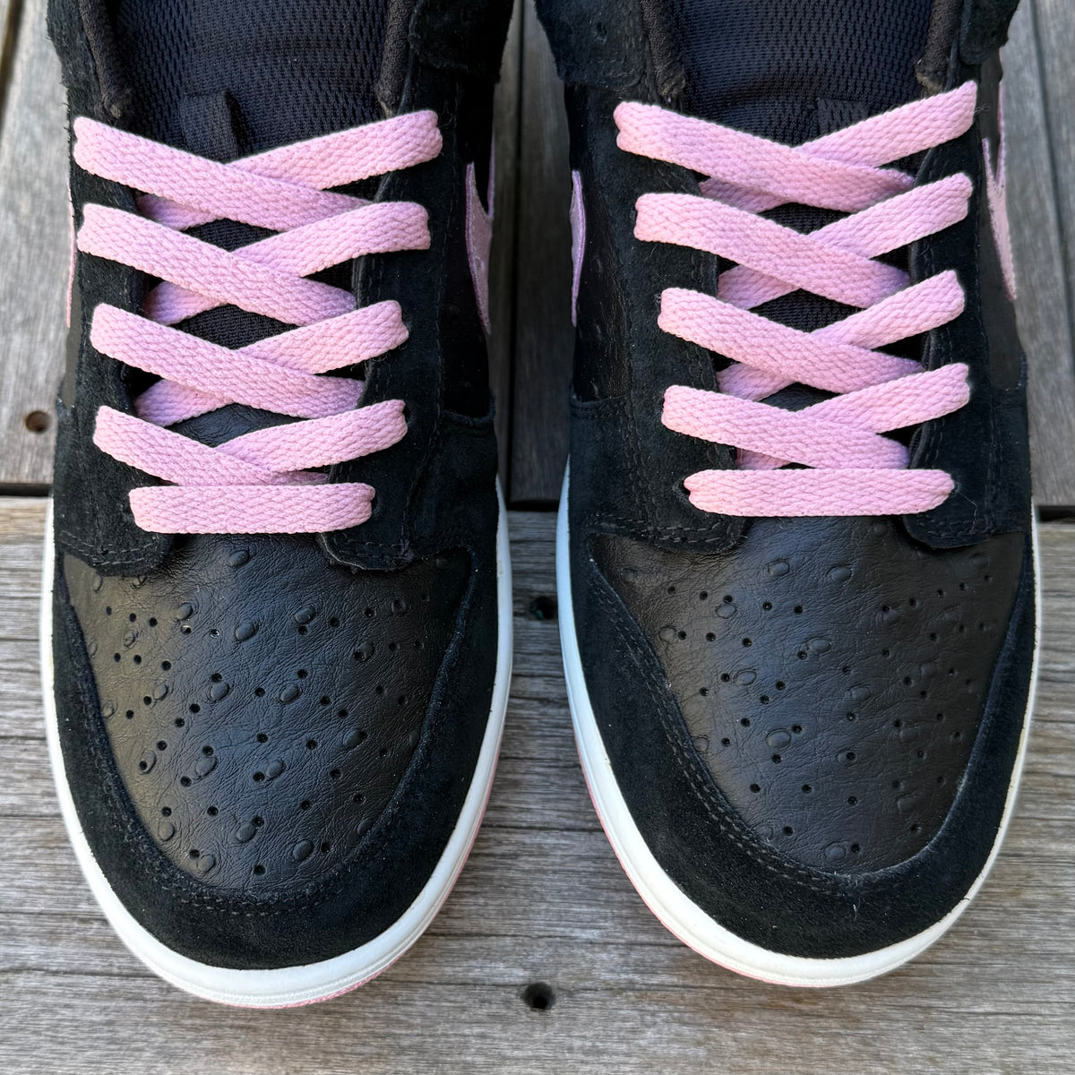 Nike Dunk Low 6.0 Black Perfect Pink Ostrich WMNS Size 12
