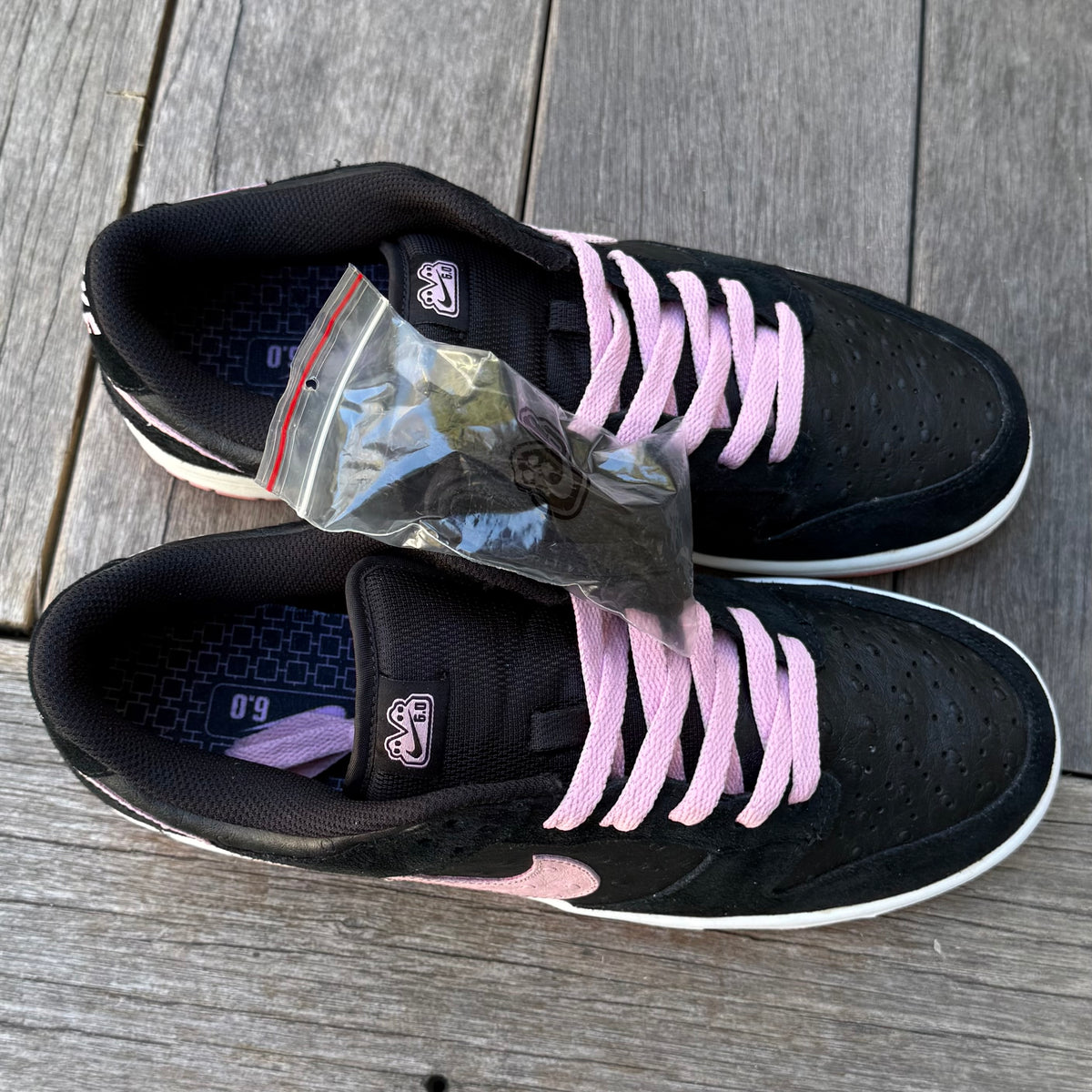 Nike Dunk Low 6.0 Black Perfect Pink Ostrich WMNS Size 12