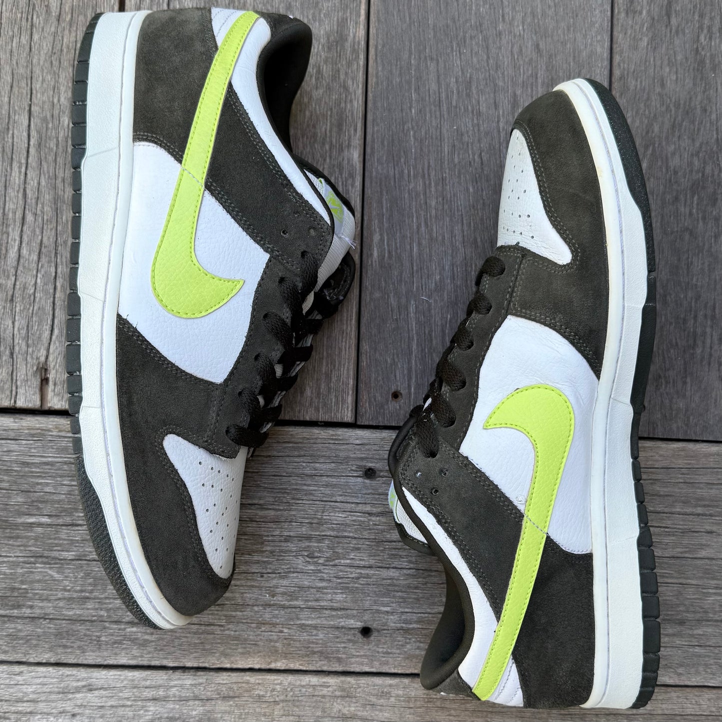 Nike Dunk Low 6.0 Volt White Dark Army Size 12