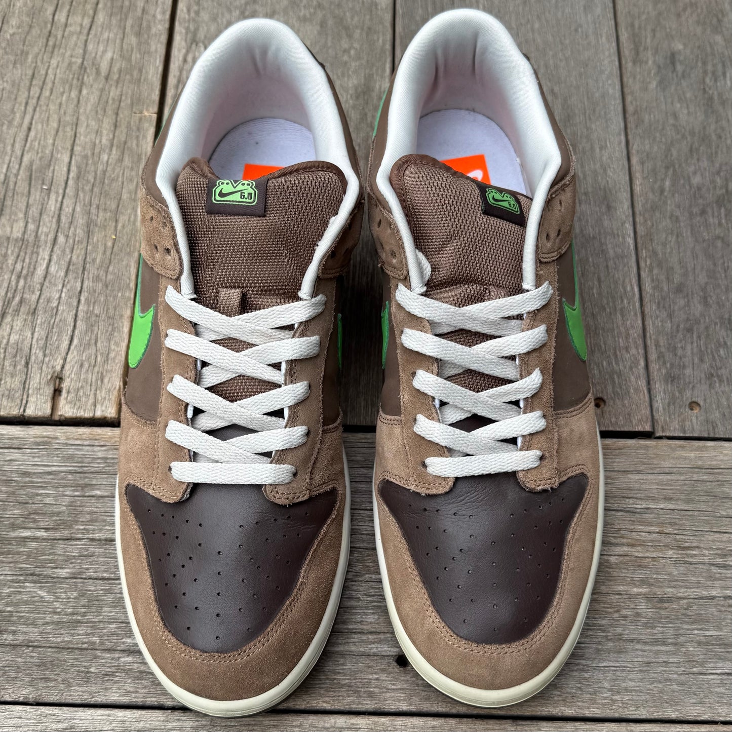 Nike Dunk Low 6.0 Medium Brown Green Spark Size 13